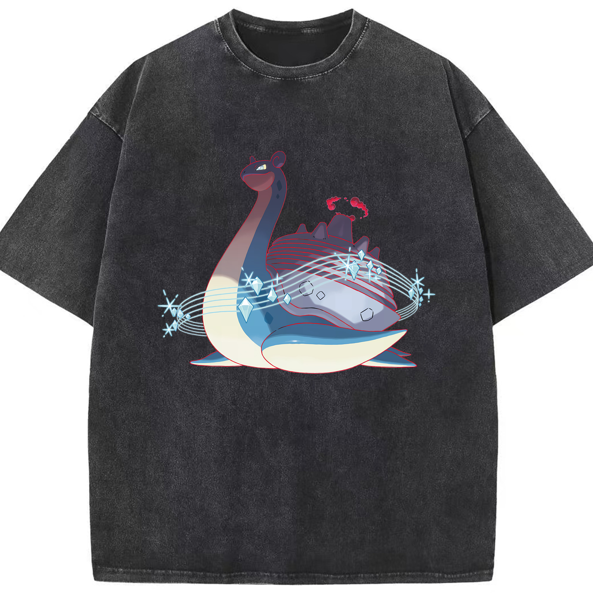 （画像用） ポケットモンスター Pokémon 綿100% ヴィンテージ風 半袖Tシャツ（フロントプリント）