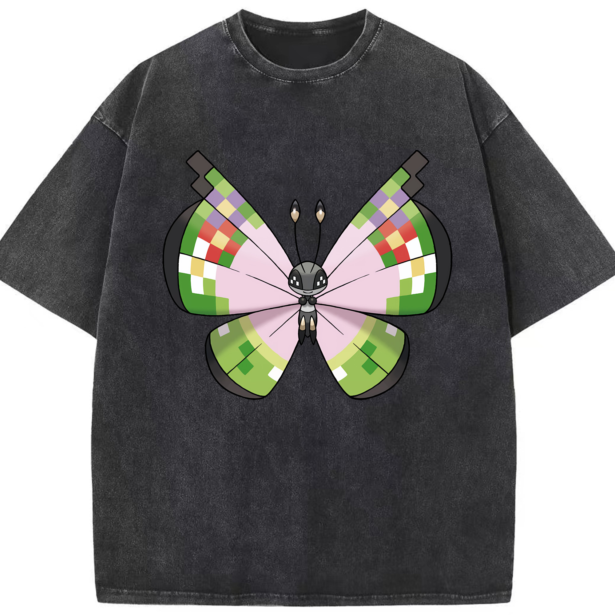 （画像用） ポケットモンスター Pokémon 綿100% ヴィンテージ風 半袖Tシャツ（フロントプリント）