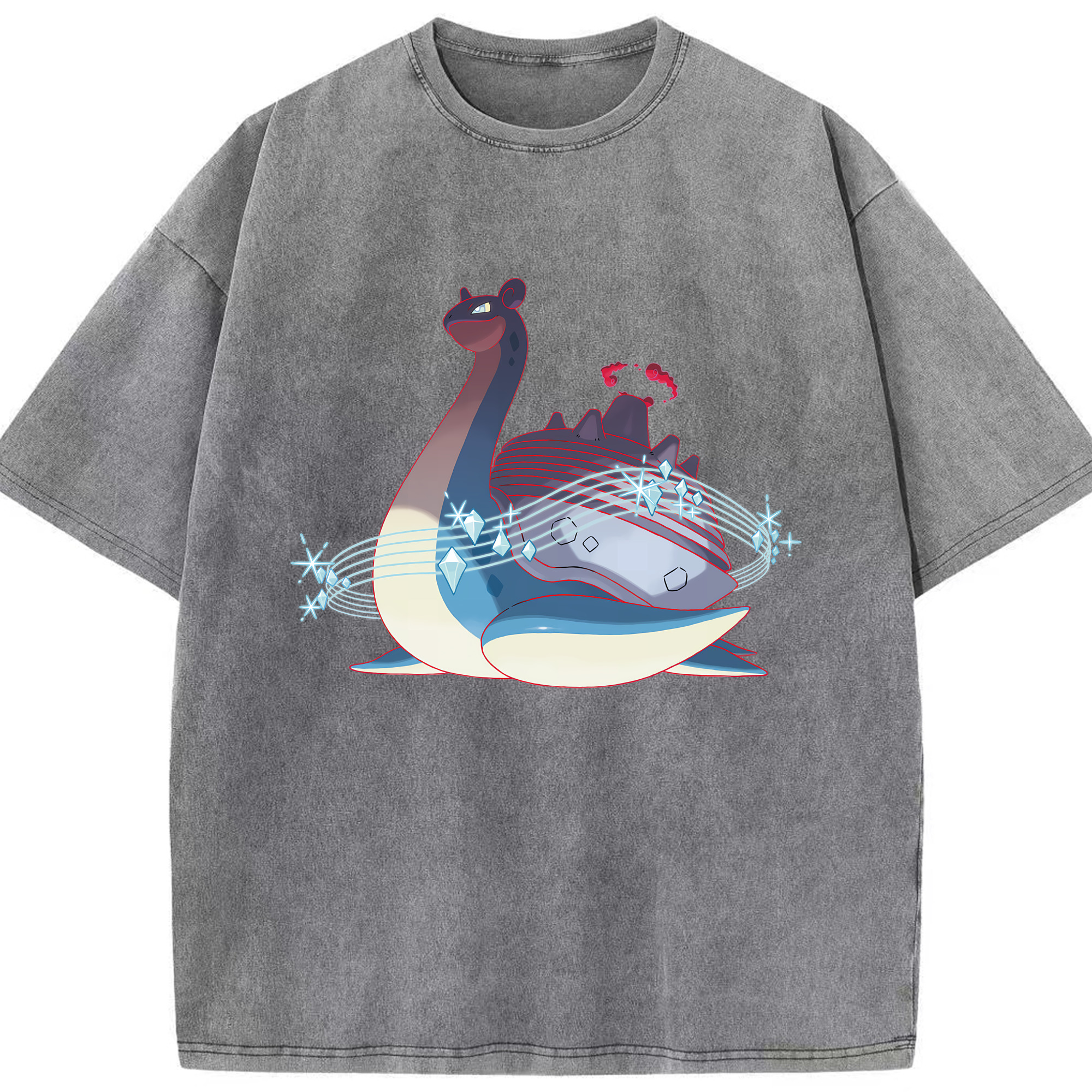 （画像用） ポケットモンスター Pokémon 綿100% ヴィンテージ風 半袖Tシャツ（フロントプリント）