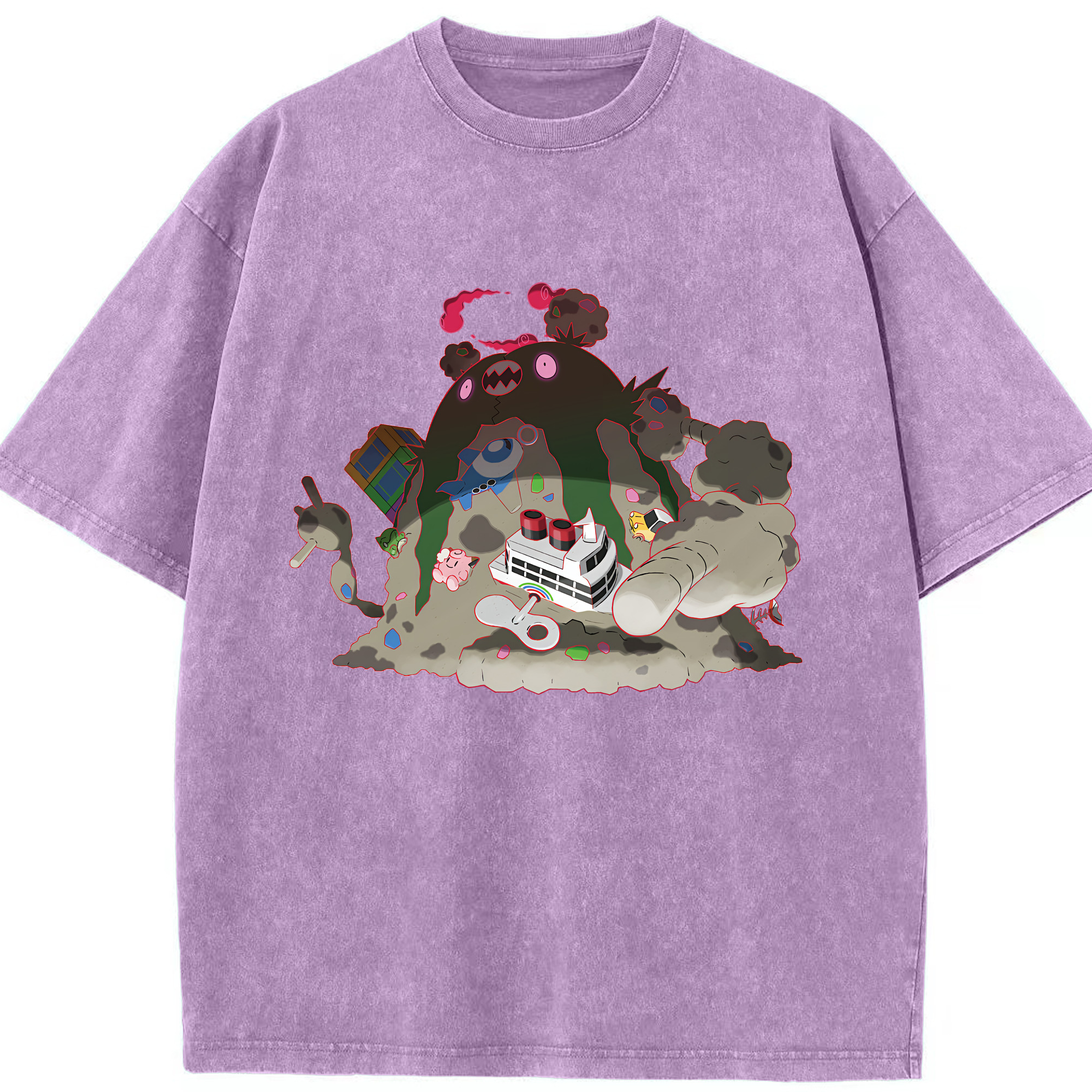 （画像用） ポケットモンスター Pokémon 綿100% ヴィンテージ風 半袖Tシャツ（フロントプリント）