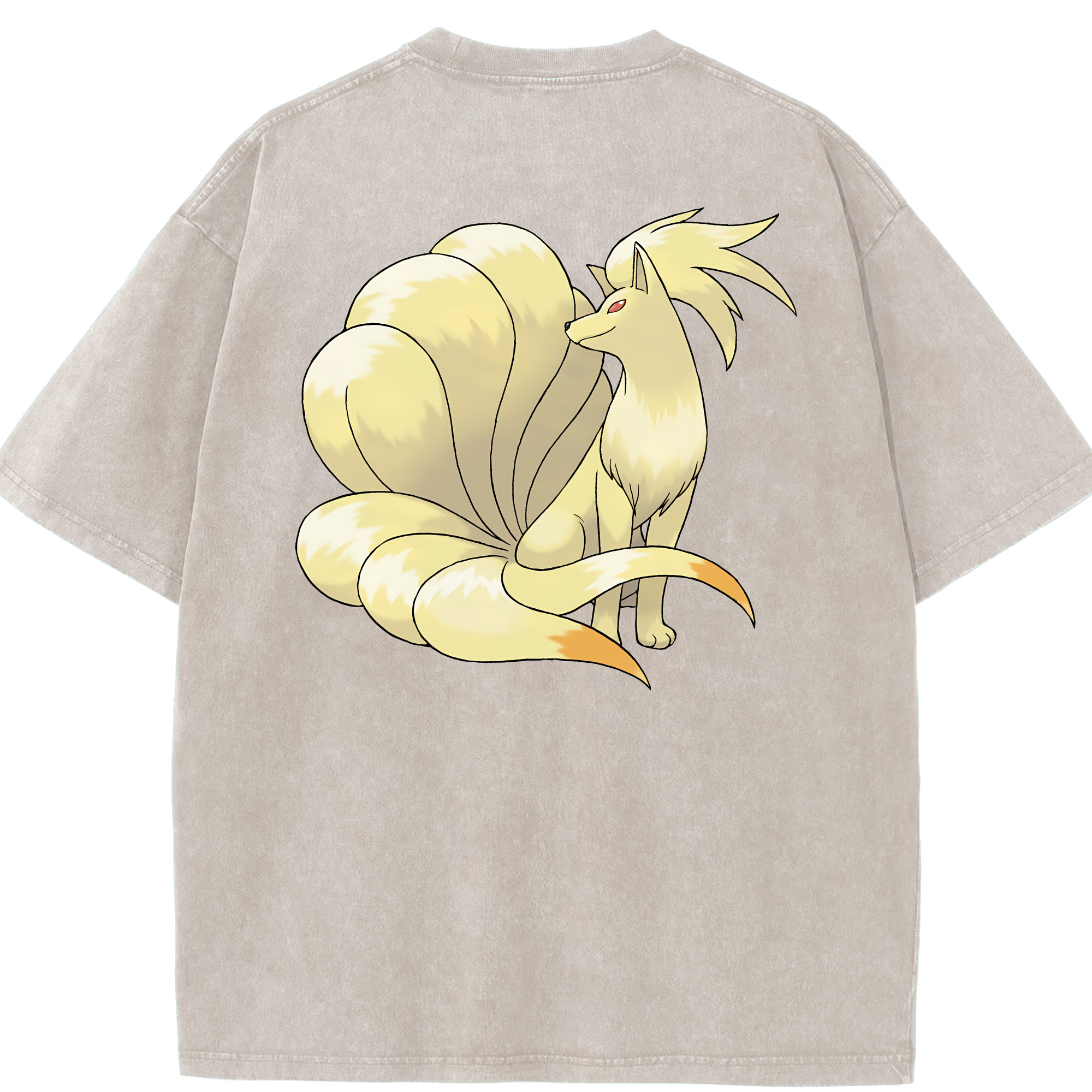 （画像用） ポケットモンスター Pokémon 綿100% ヴィンテージ風 半袖Tシャツ（背面プリント）