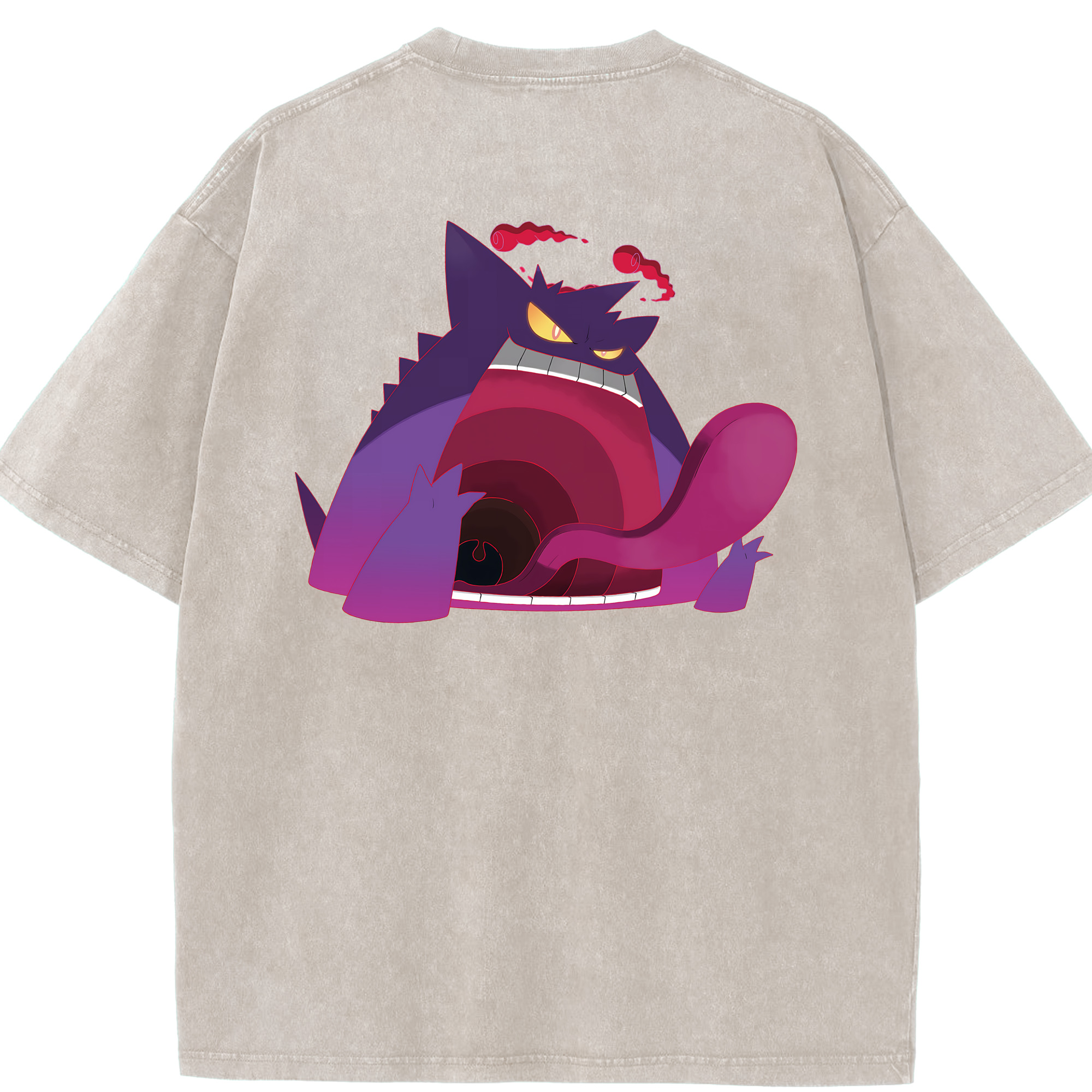 （画像用） ポケットモンスター Pokémon 綿100% ヴィンテージ風 半袖Tシャツ（背面プリント）