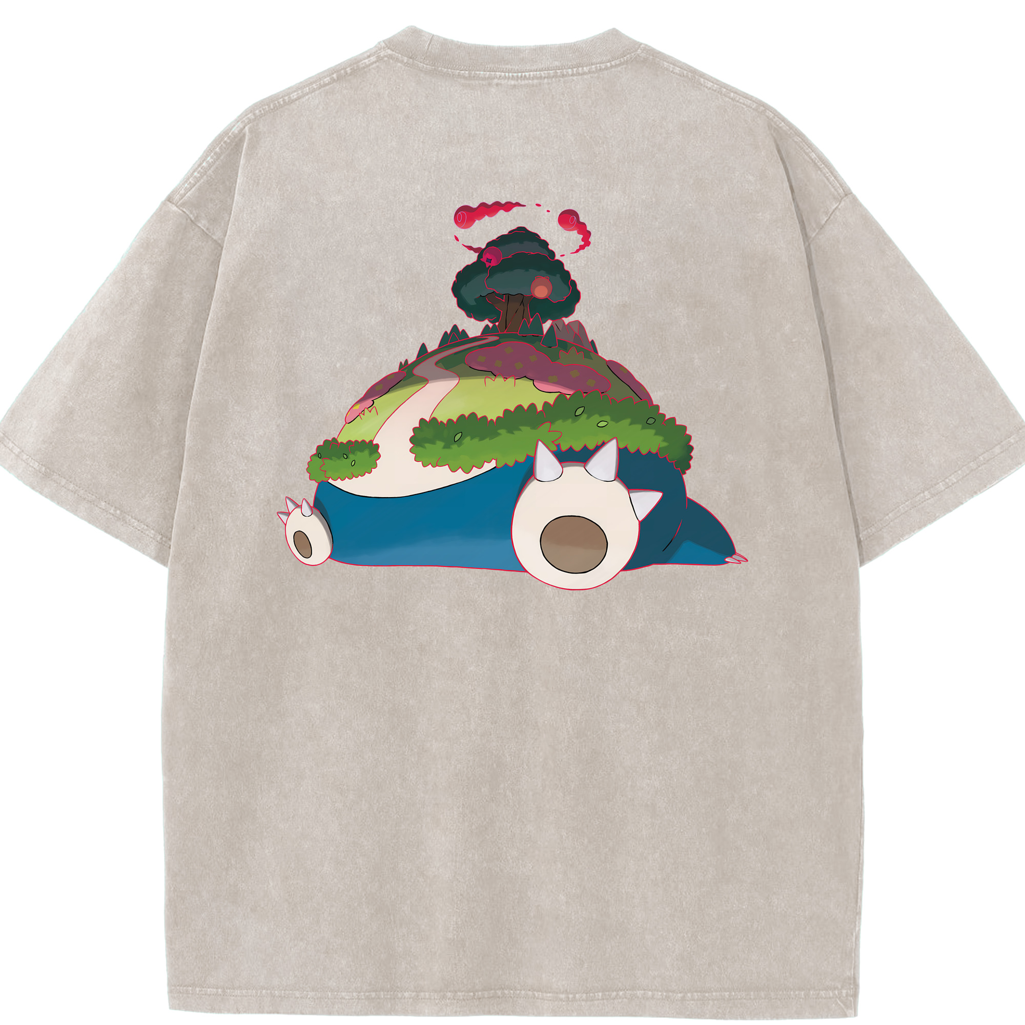 （画像用） ポケットモンスター Pokémon 綿100% ヴィンテージ風 半袖Tシャツ（背面プリント）