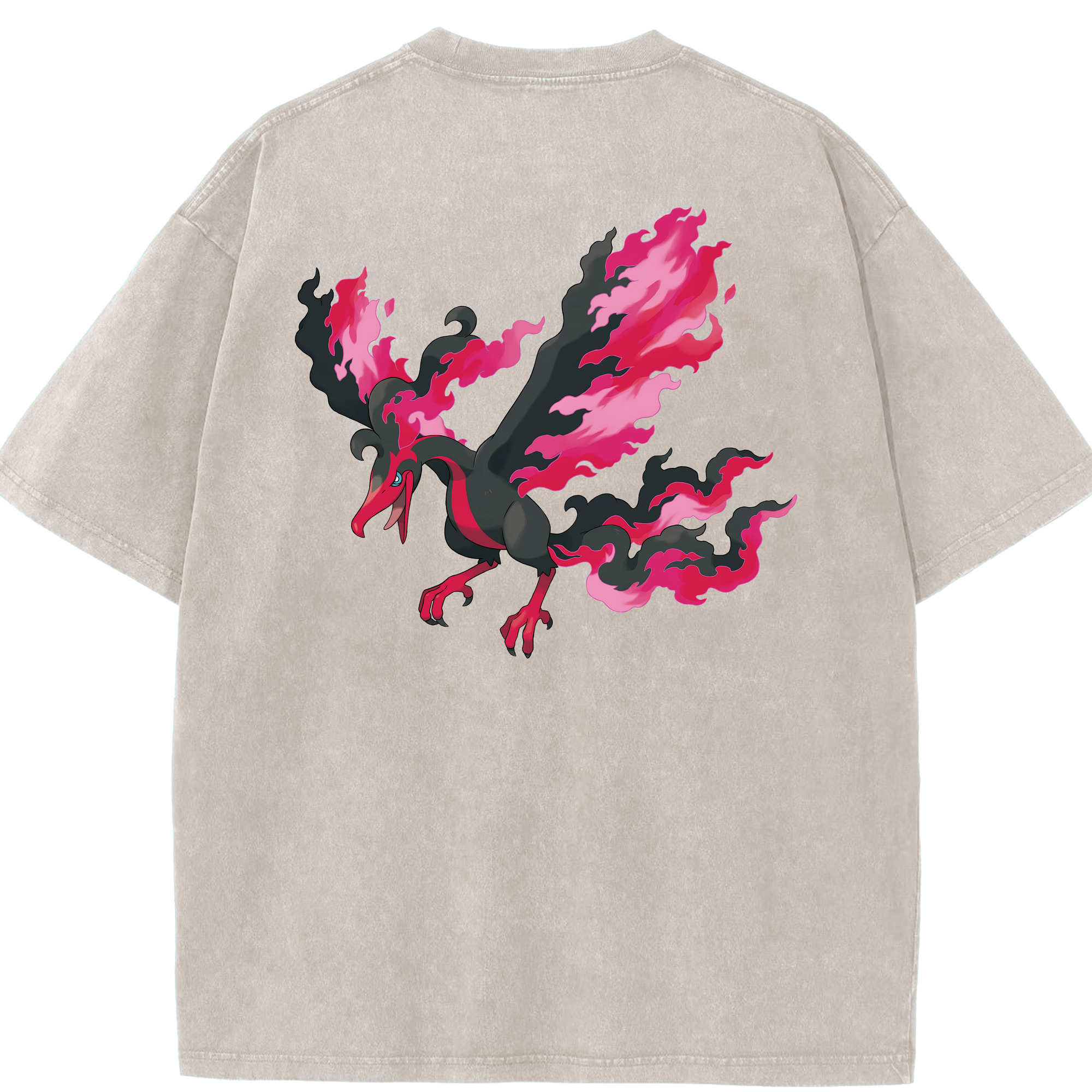 （画像用） ポケットモンスター Pokémon 綿100% ヴィンテージ風 半袖Tシャツ（背面プリント）