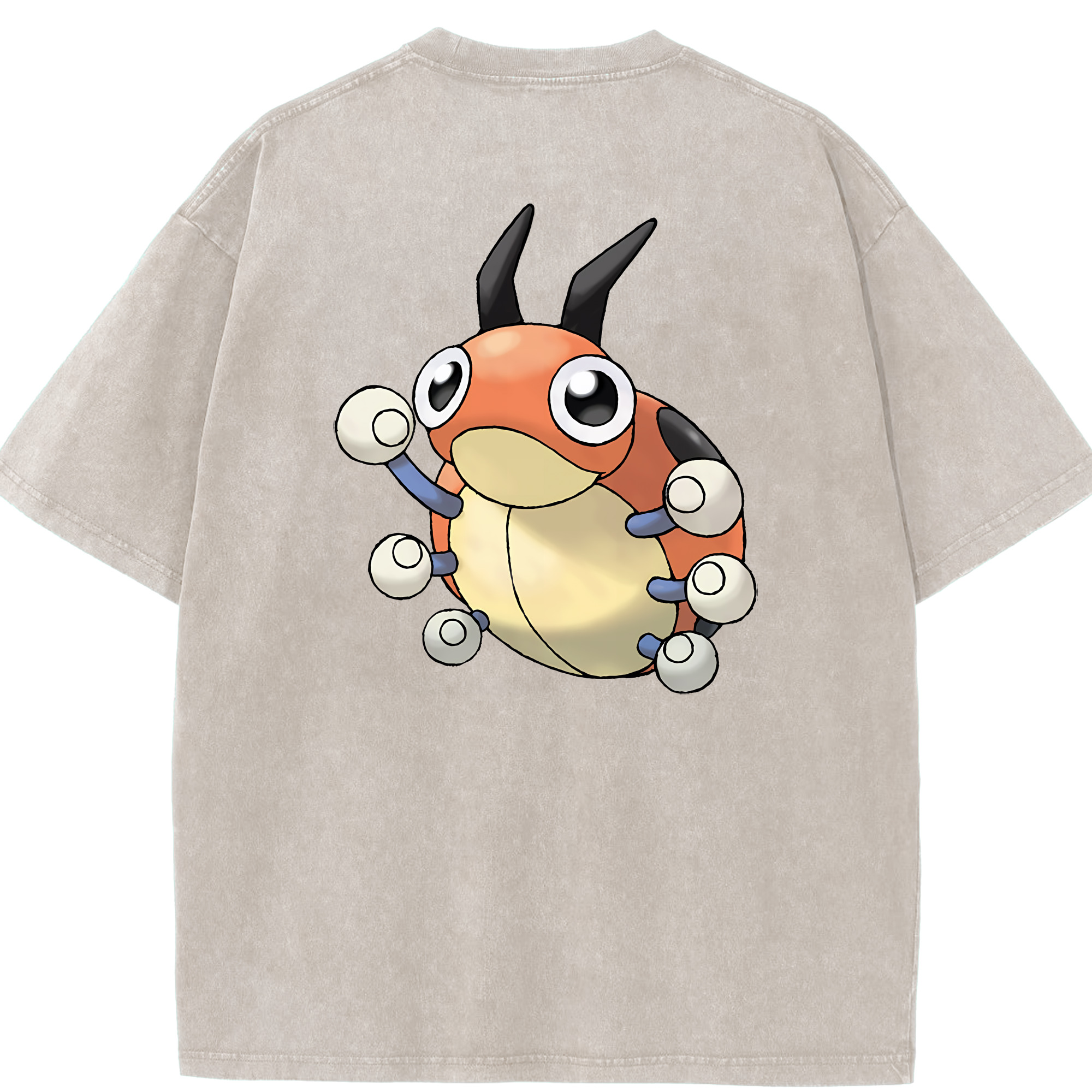 （画像用） ポケットモンスター Pokémon 綿100% ヴィンテージ風 半袖Tシャツ（背面プリント）