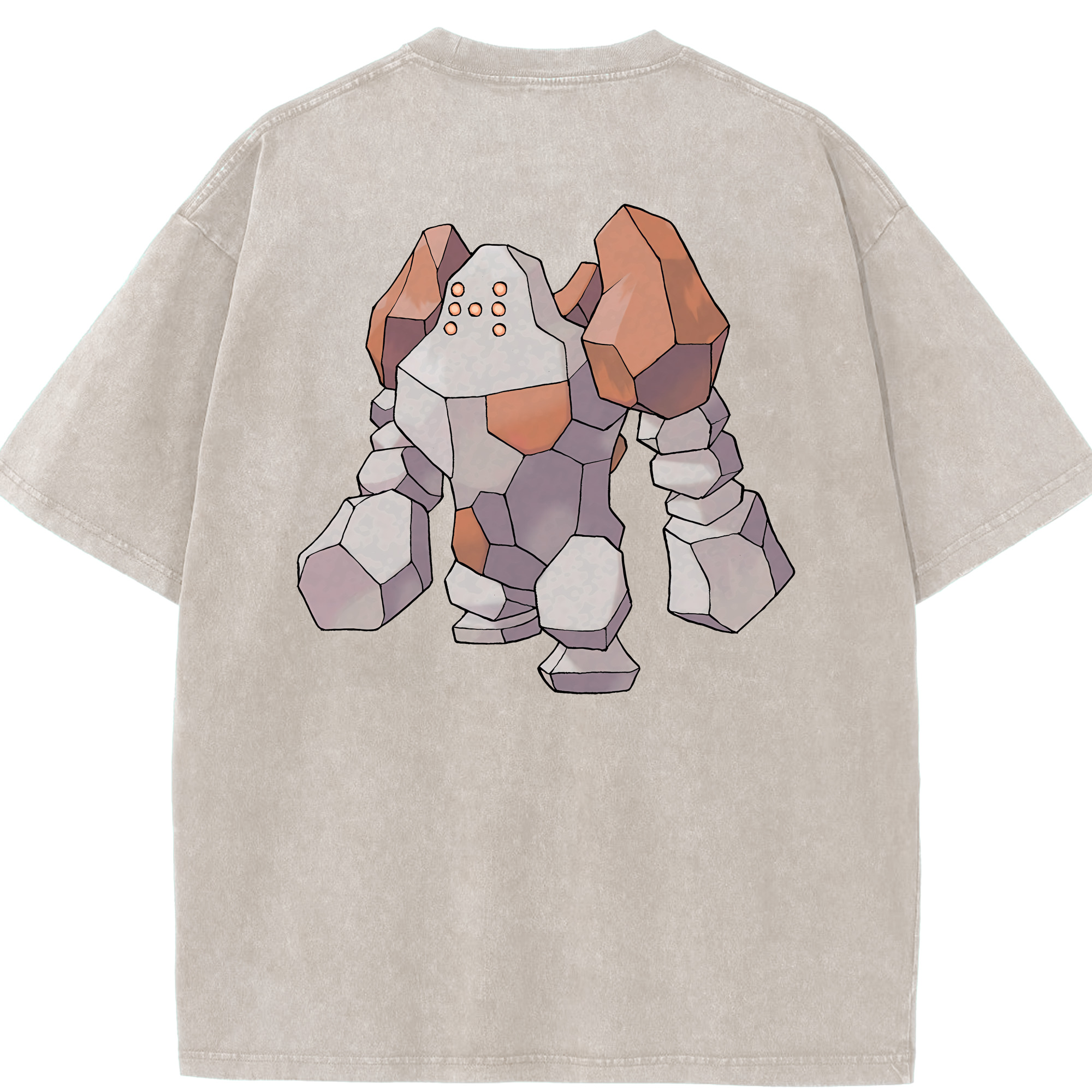 （画像用） ポケットモンスター Pokémon 綿100% ヴィンテージ風 半袖Tシャツ（背面プリント）