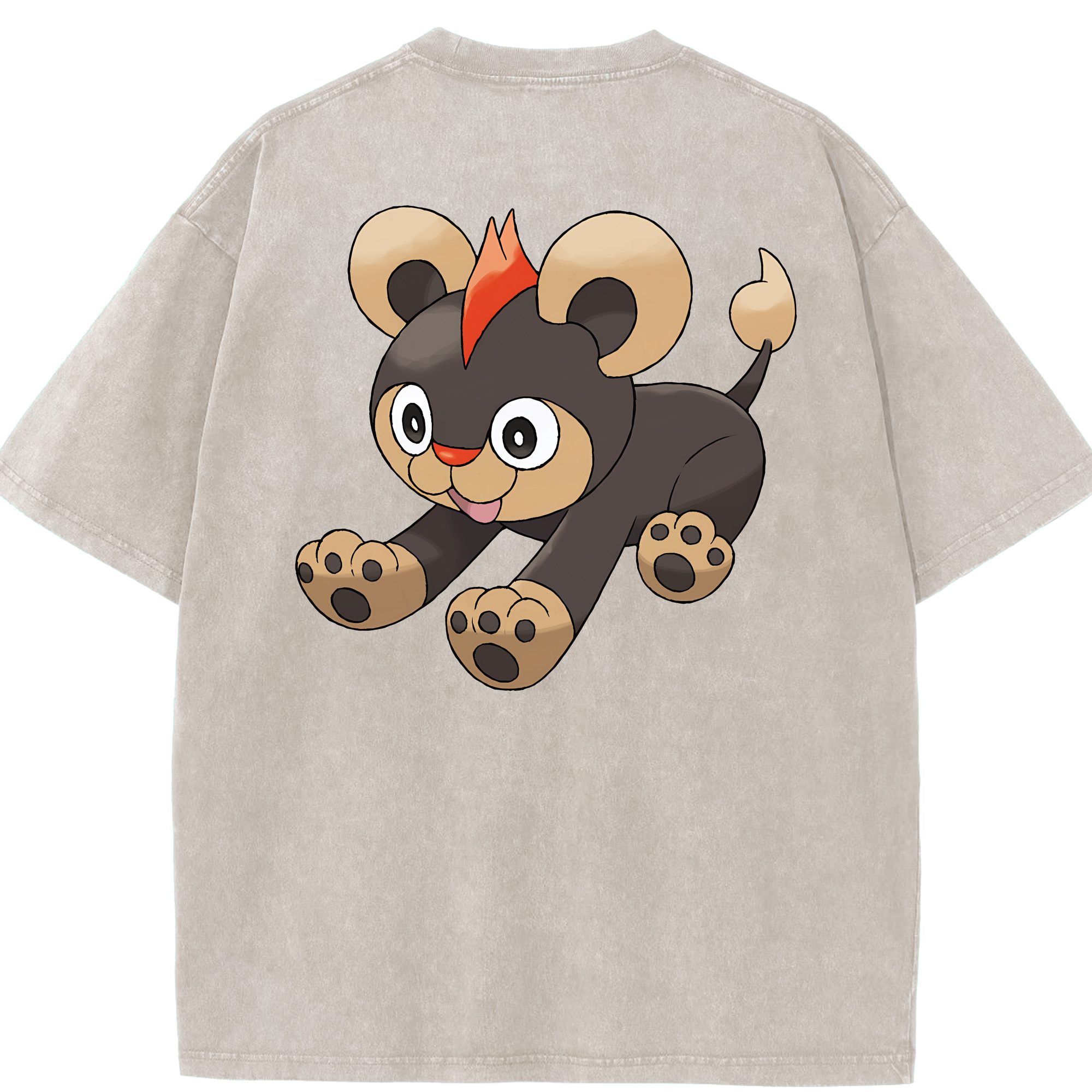 （画像用） ポケットモンスター Pokémon 綿100% ヴィンテージ風 半袖Tシャツ（背面プリント）