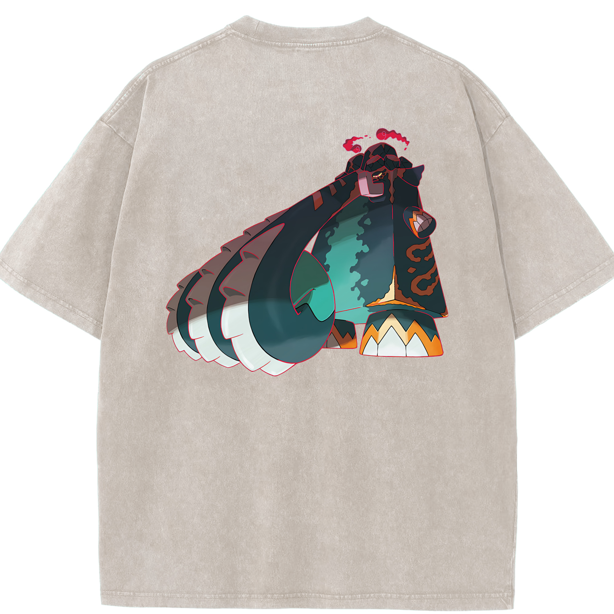（画像用） ポケットモンスター Pokémon 綿100% ヴィンテージ風 半袖Tシャツ（背面プリント）