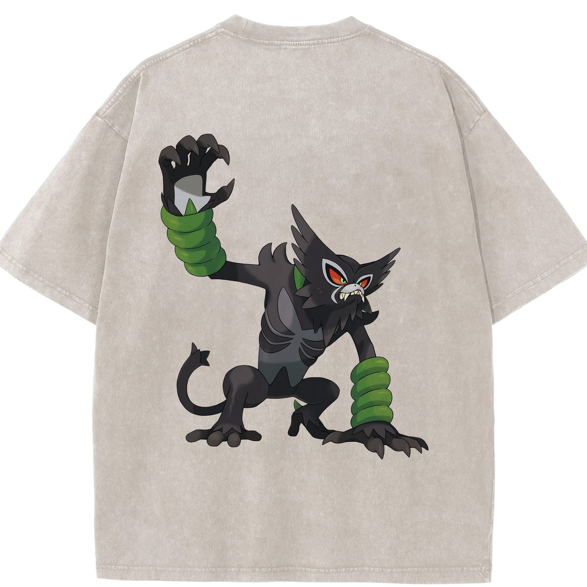 （画像用） ポケットモンスター Pokémon 綿100% ヴィンテージ風 半袖Tシャツ（背面プリント）