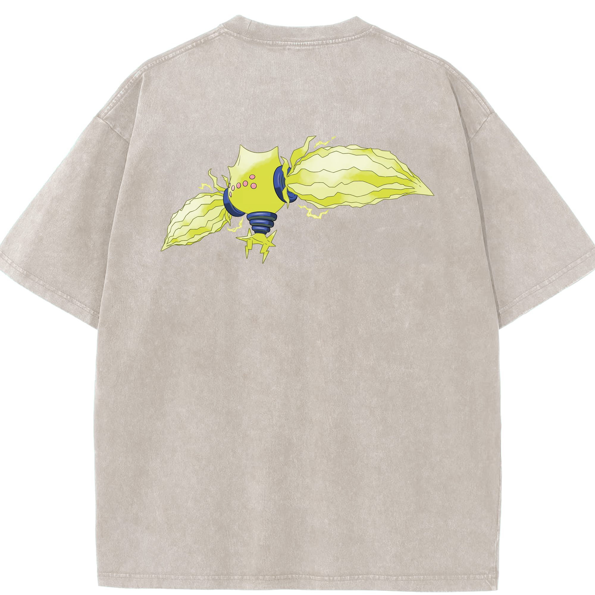 （画像用） ポケットモンスター Pokémon 綿100% ヴィンテージ風 半袖Tシャツ（背面プリント）