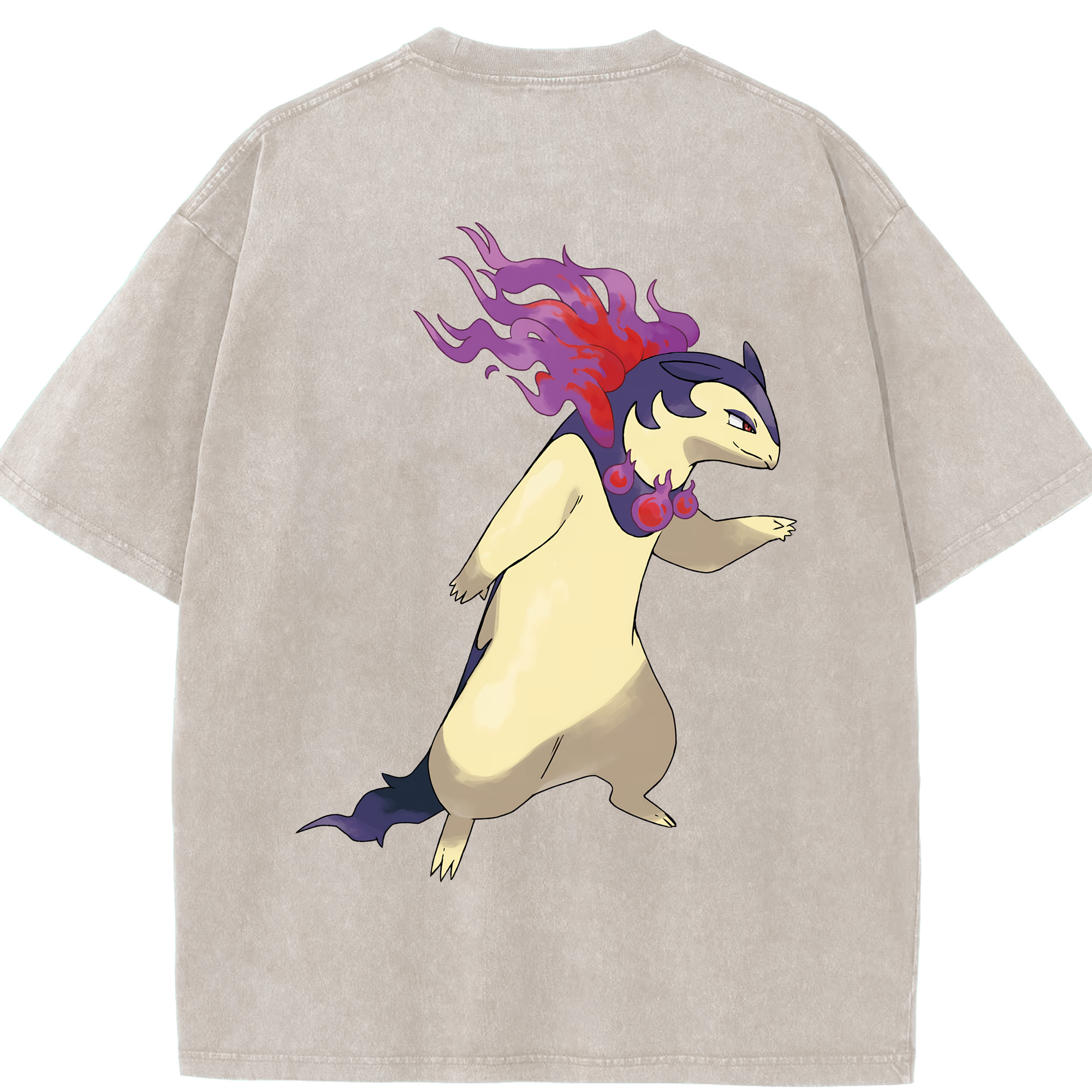 （画像用） ポケットモンスター Pokémon 綿100% ヴィンテージ風 半袖Tシャツ（背面プリント）