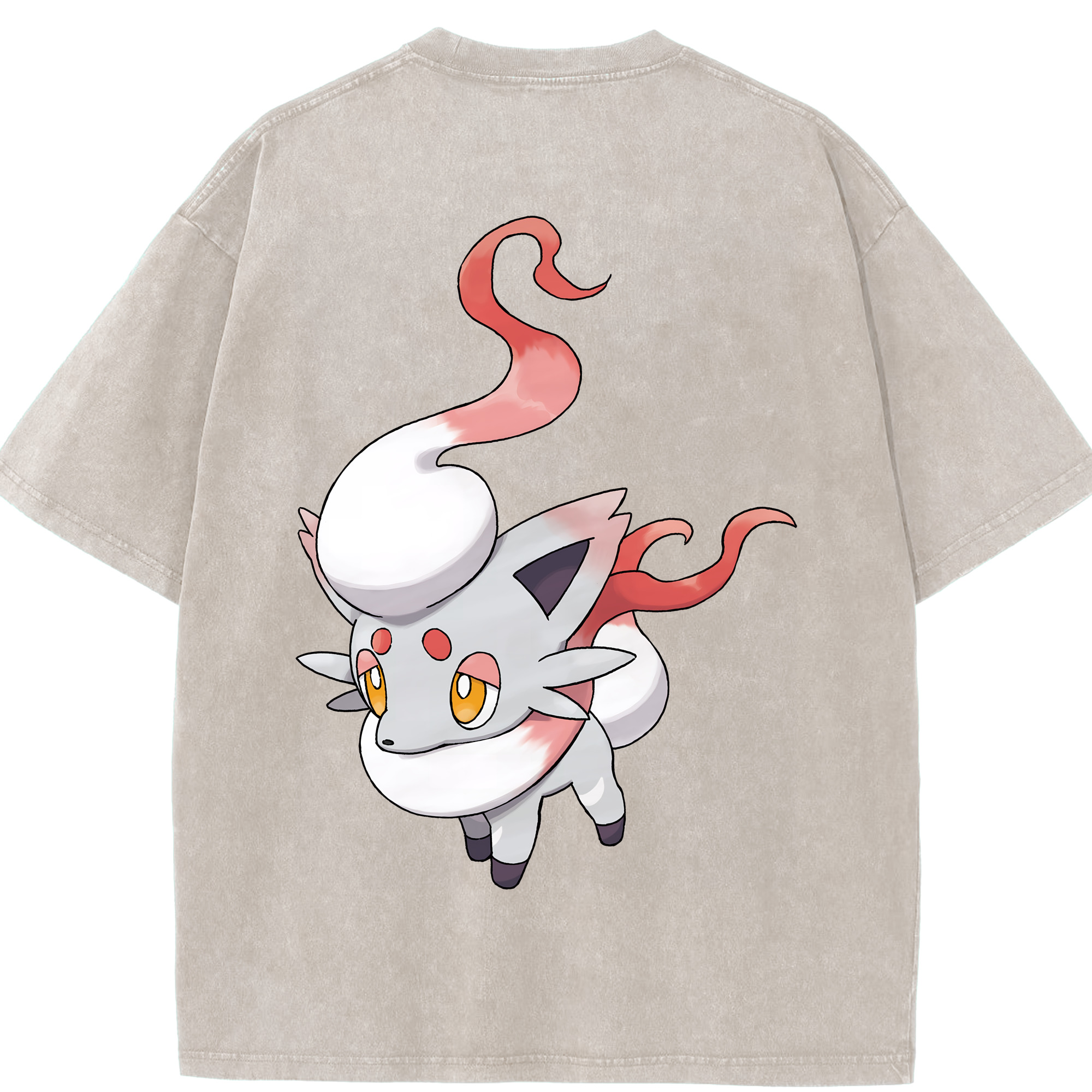 （画像用） ポケットモンスター Pokémon 綿100% ヴィンテージ風 半袖Tシャツ（背面プリント）