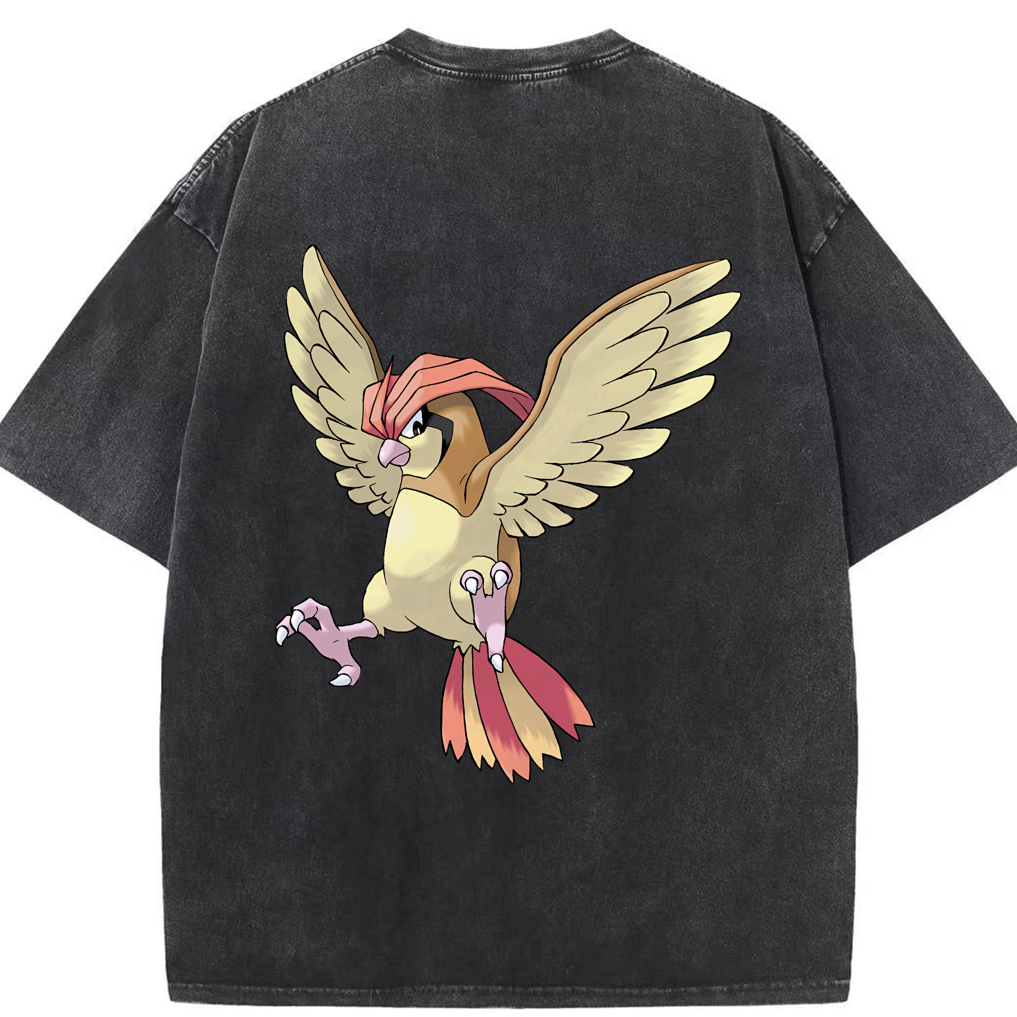（画像用） ポケットモンスター Pokémon 綿100% ヴィンテージ風 半袖Tシャツ（背面プリント）
