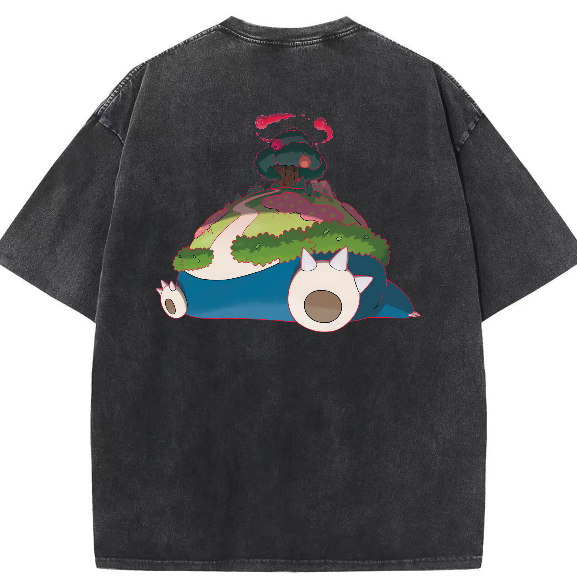 （画像用） ポケットモンスター Pokémon 綿100% ヴィンテージ風 半袖Tシャツ（背面プリント）