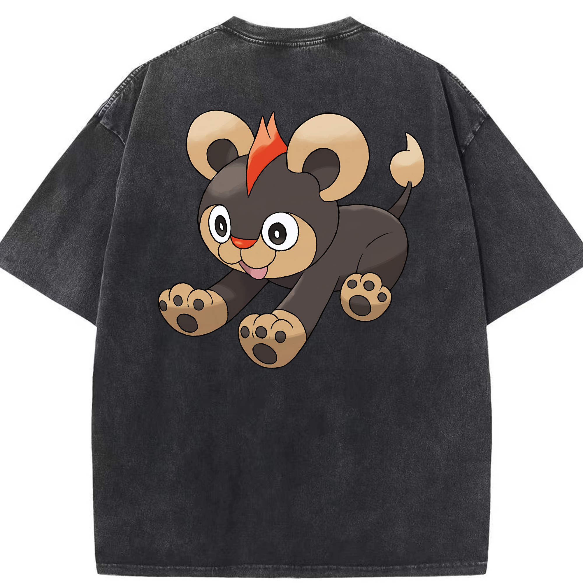 （画像用） ポケットモンスター Pokémon 綿100% ヴィンテージ風 半袖Tシャツ（背面プリント）