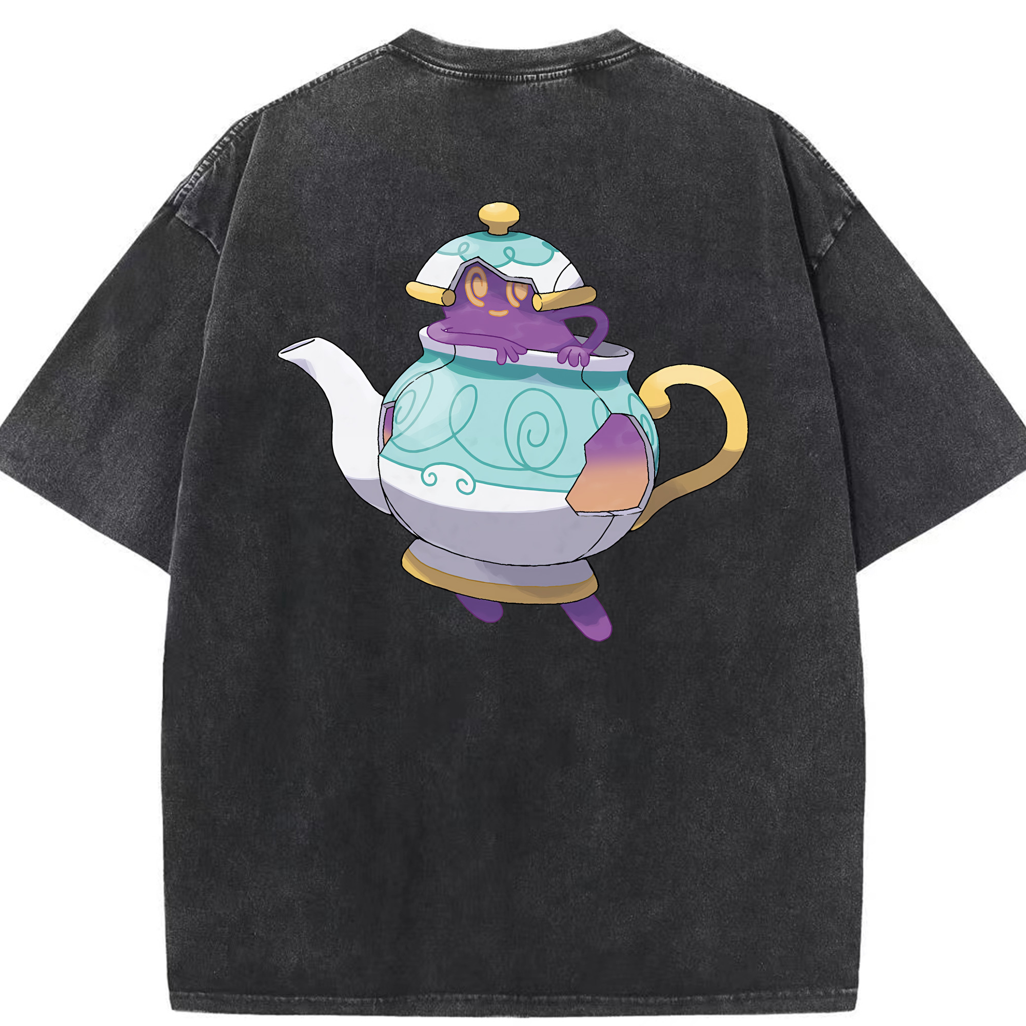 （画像用） ポケットモンスター Pokémon 綿100% ヴィンテージ風 半袖Tシャツ（背面プリント）