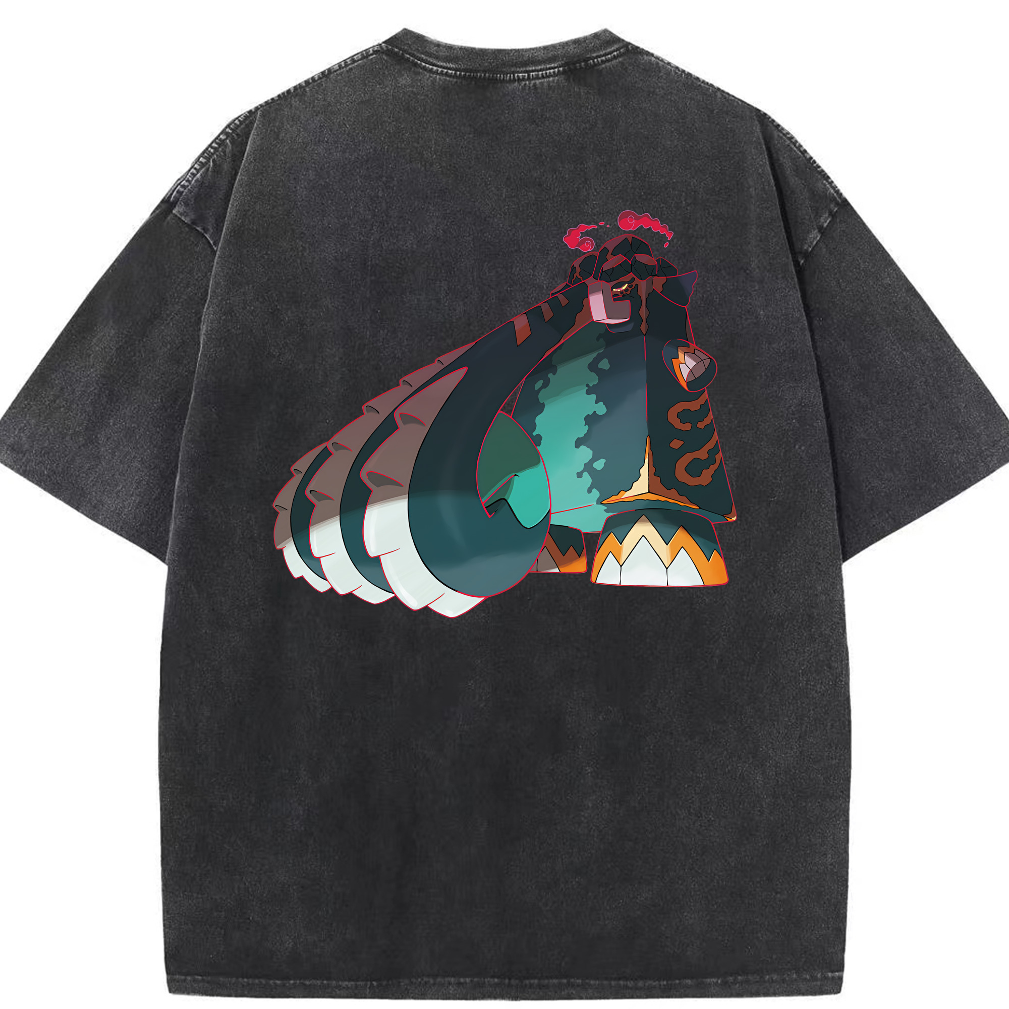 （画像用） ポケットモンスター Pokémon 綿100% ヴィンテージ風 半袖Tシャツ（背面プリント）