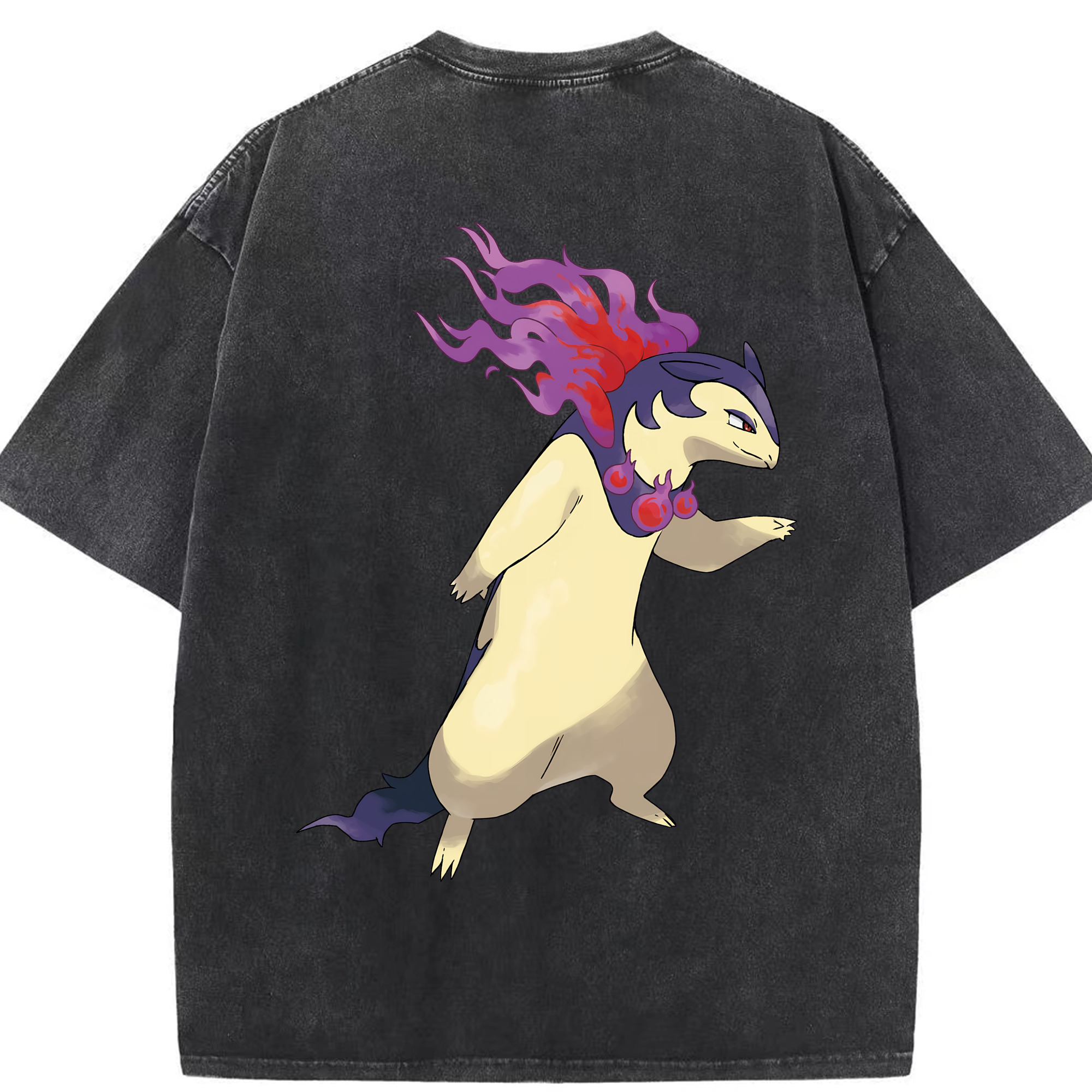 （画像用） ポケットモンスター Pokémon 綿100% ヴィンテージ風 半袖Tシャツ（背面プリント）