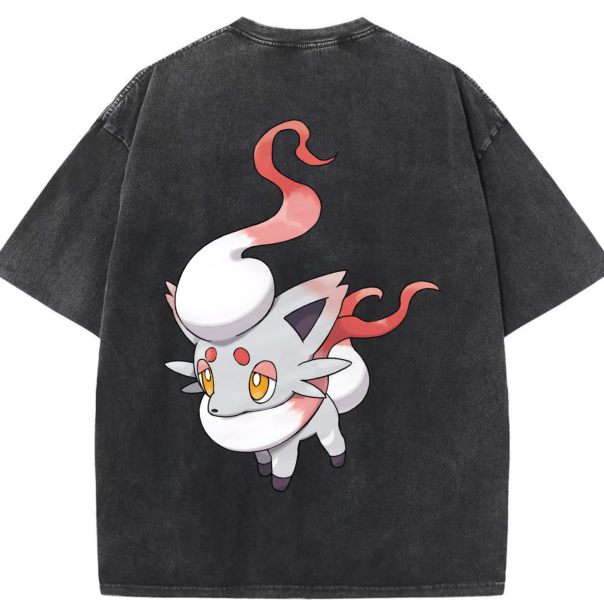 （画像用） ポケットモンスター Pokémon 綿100% ヴィンテージ風 半袖Tシャツ（背面プリント）