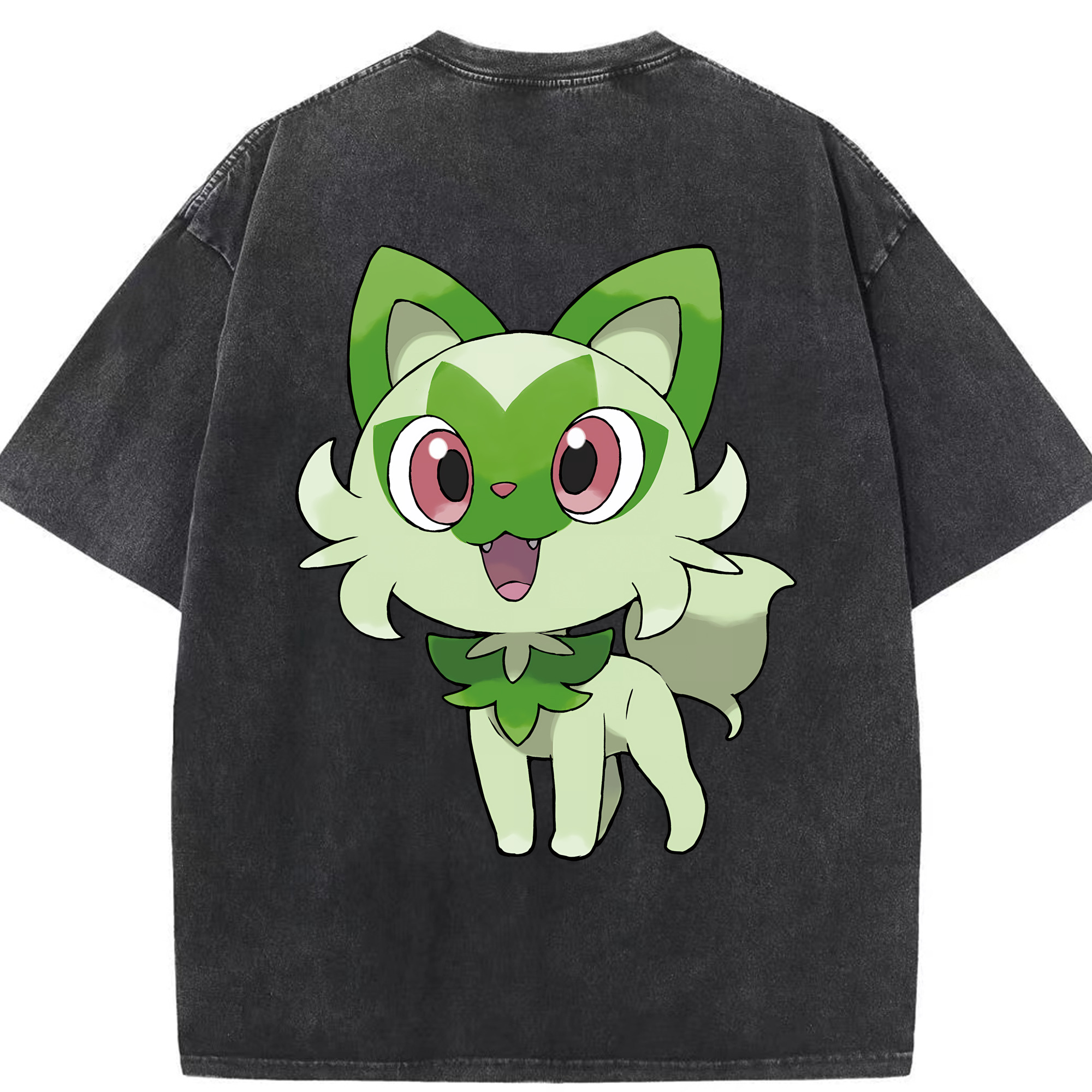 （画像用） ポケットモンスター Pokémon 綿100% ヴィンテージ風 半袖Tシャツ（背面プリント）
