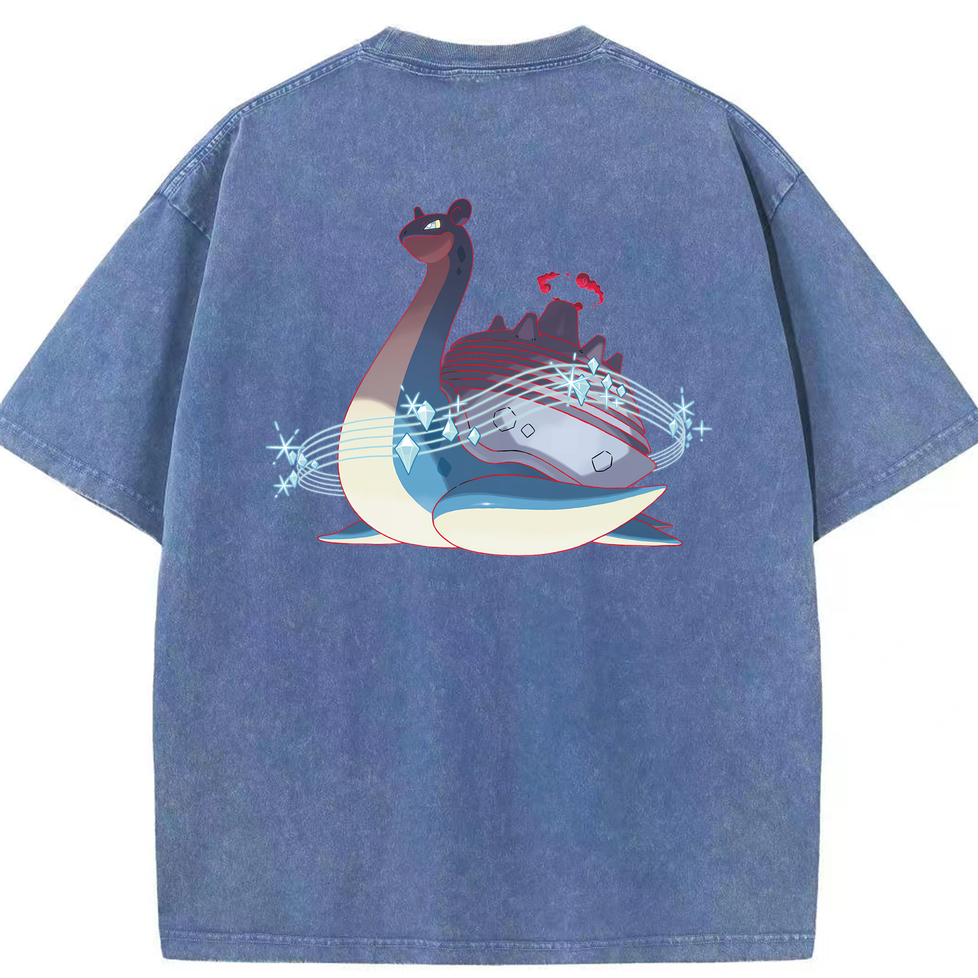 （画像用） ポケットモンスター Pokémon 綿100% ヴィンテージ風 半袖Tシャツ（背面プリント）
