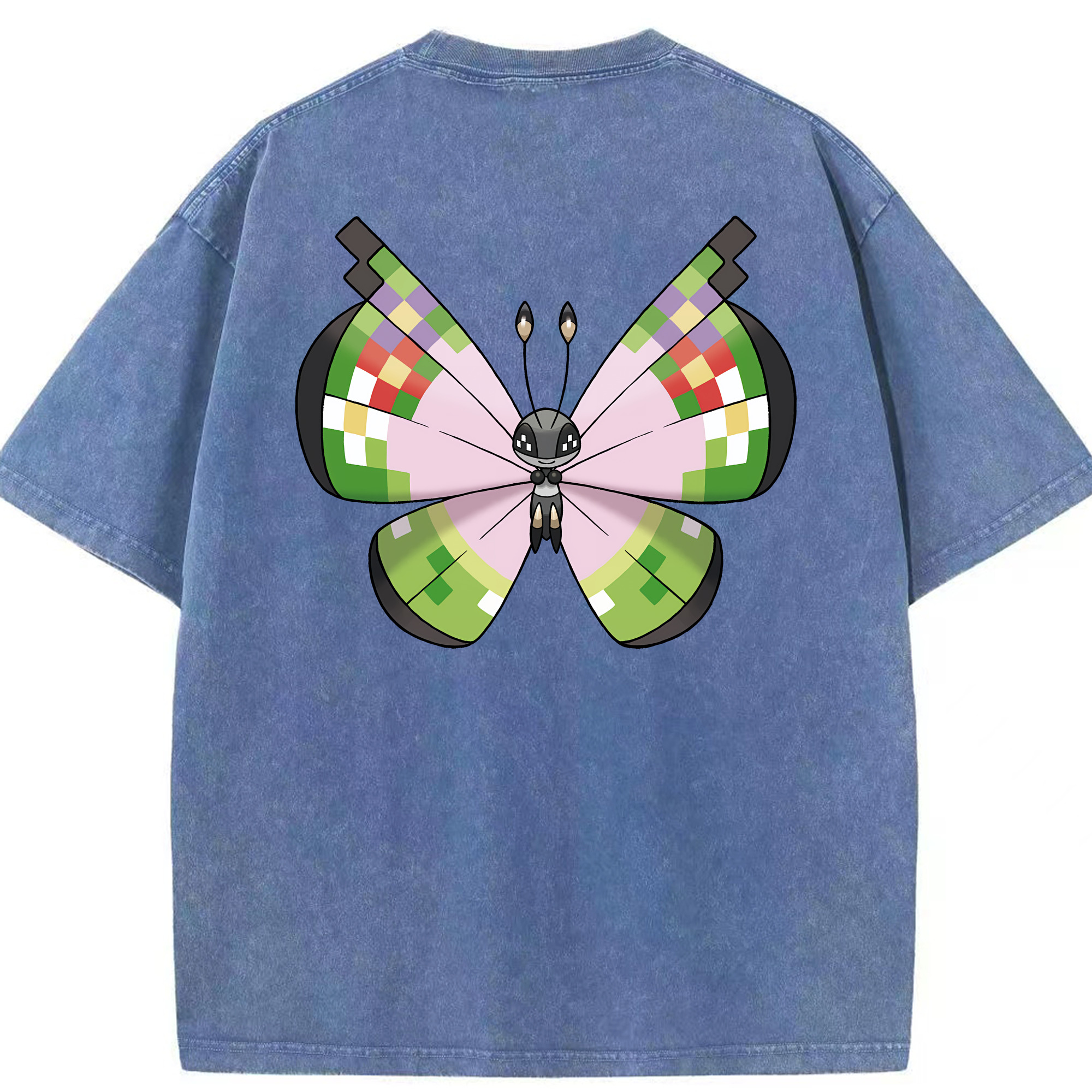 （画像用） ポケットモンスター Pokémon 綿100% ヴィンテージ風 半袖Tシャツ（背面プリント）