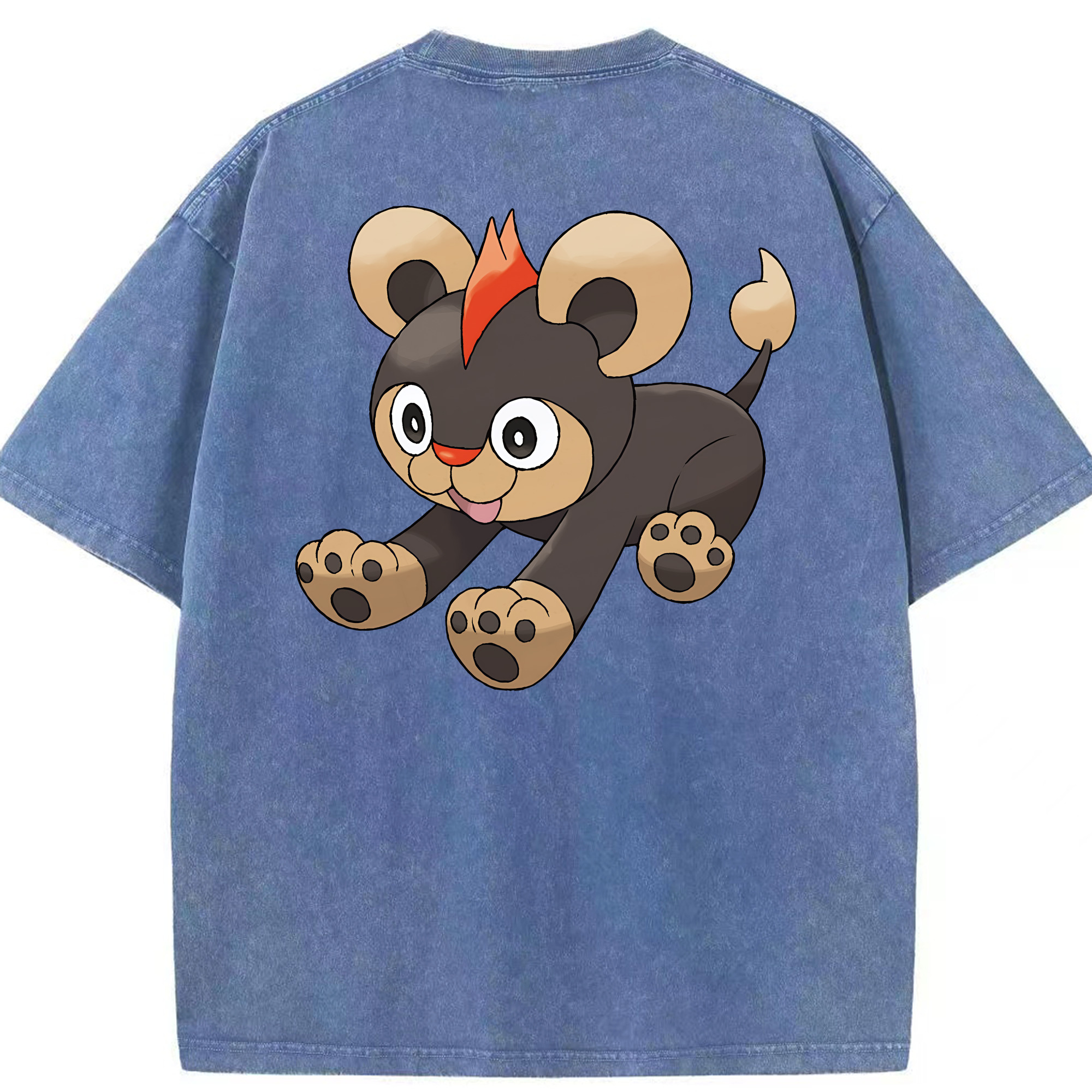 （画像用） ポケットモンスター Pokémon 綿100% ヴィンテージ風 半袖Tシャツ（背面プリント）