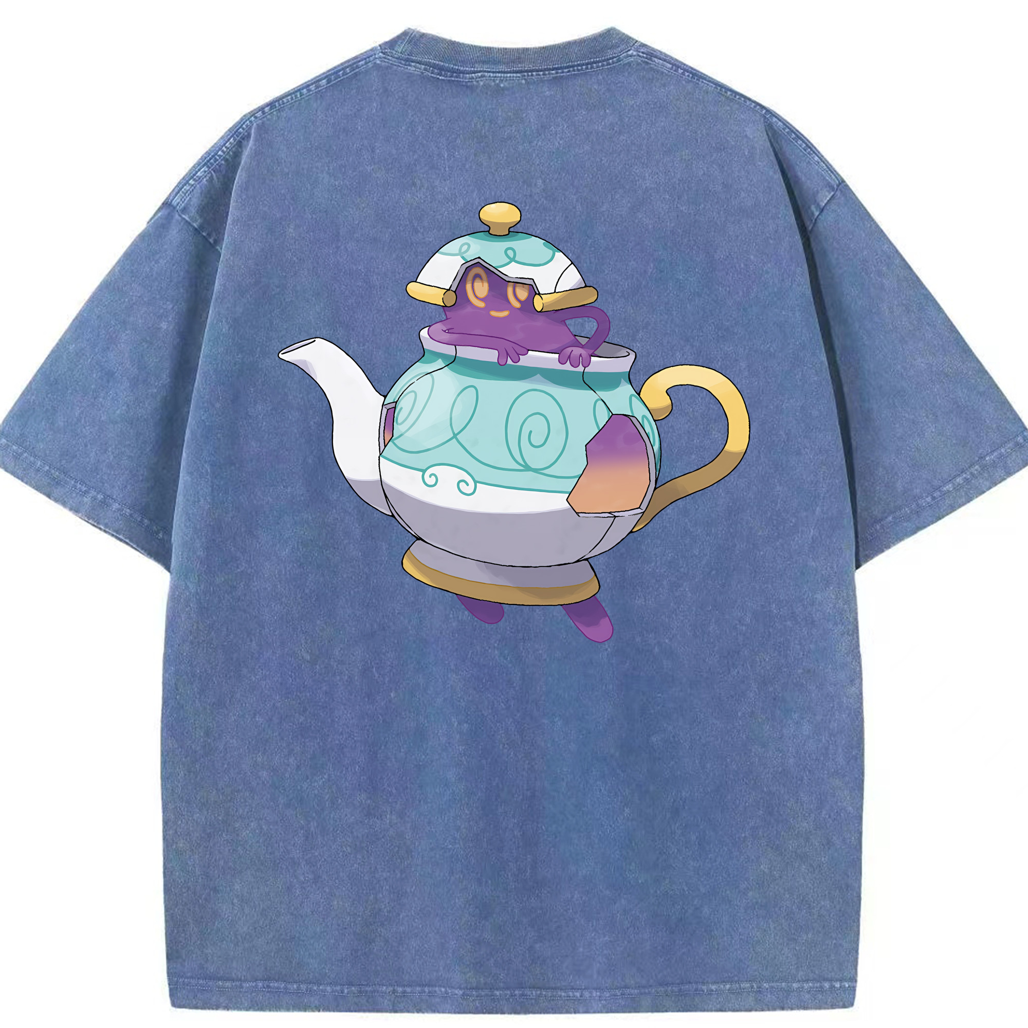 （画像用） ポケットモンスター Pokémon 綿100% ヴィンテージ風 半袖Tシャツ（背面プリント）
