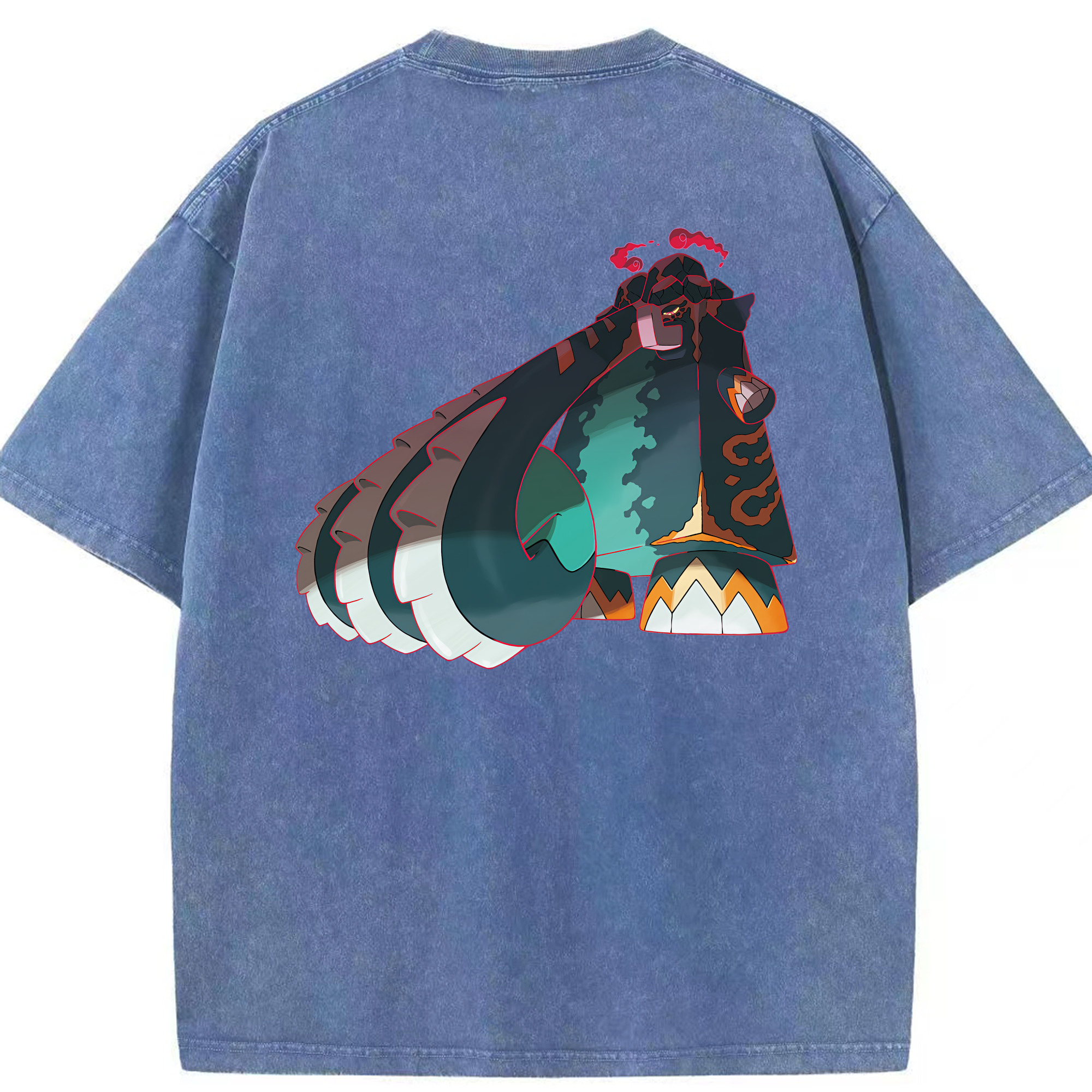 （画像用） ポケットモンスター Pokémon 綿100% ヴィンテージ風 半袖Tシャツ（背面プリント）