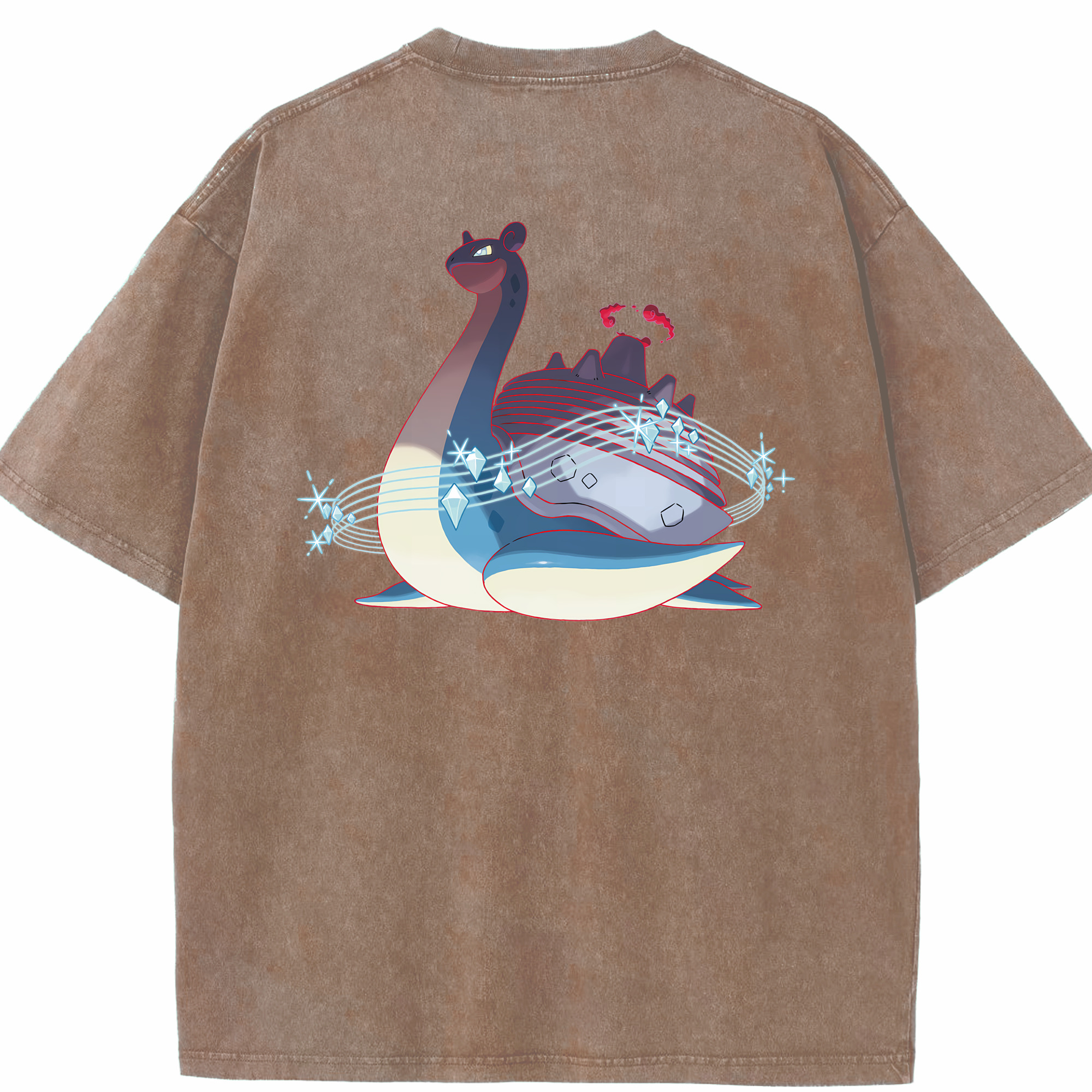 （画像用） ポケットモンスター Pokémon 綿100% ヴィンテージ風 半袖Tシャツ（背面プリント）