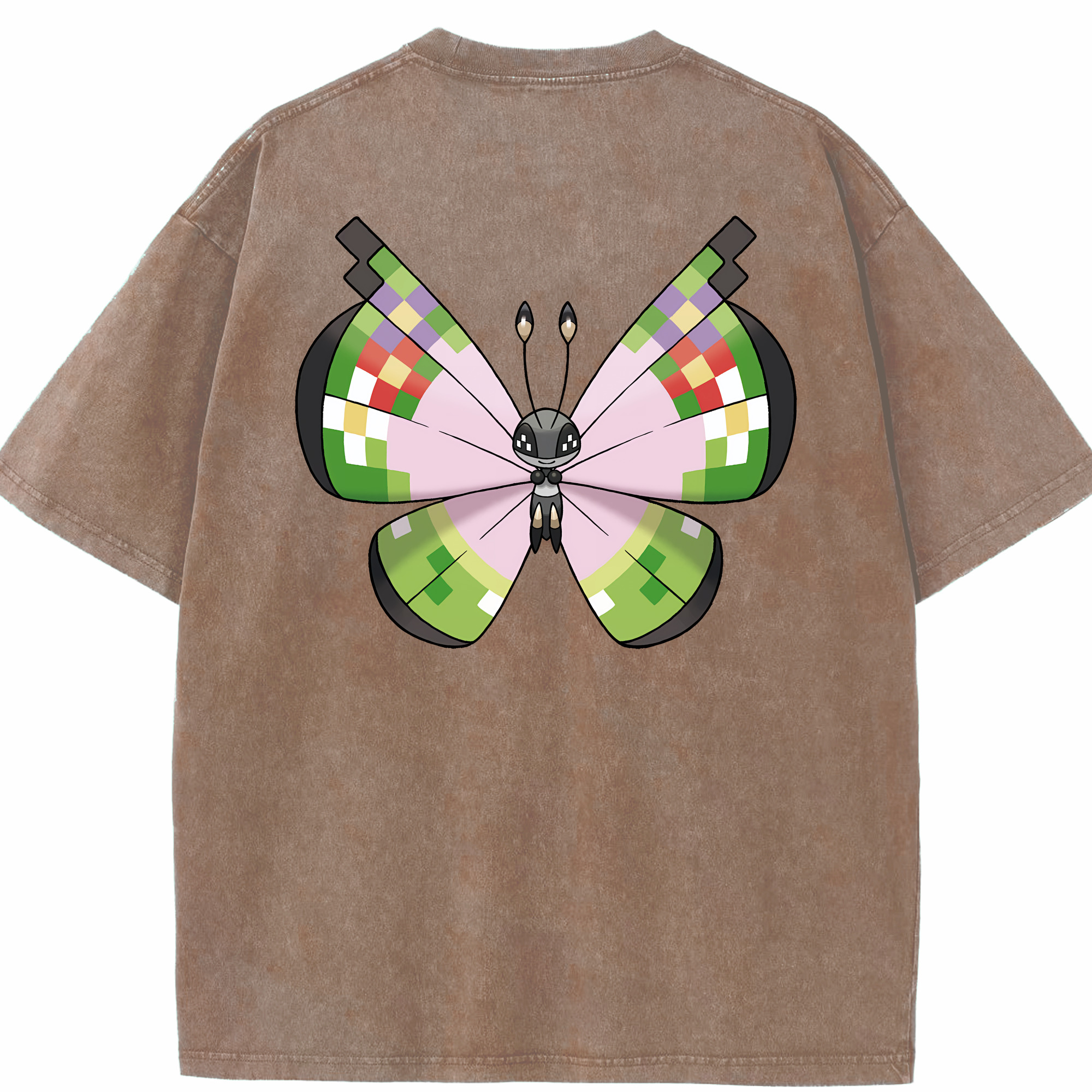 （画像用） ポケットモンスター Pokémon 綿100% ヴィンテージ風 半袖Tシャツ（背面プリント）