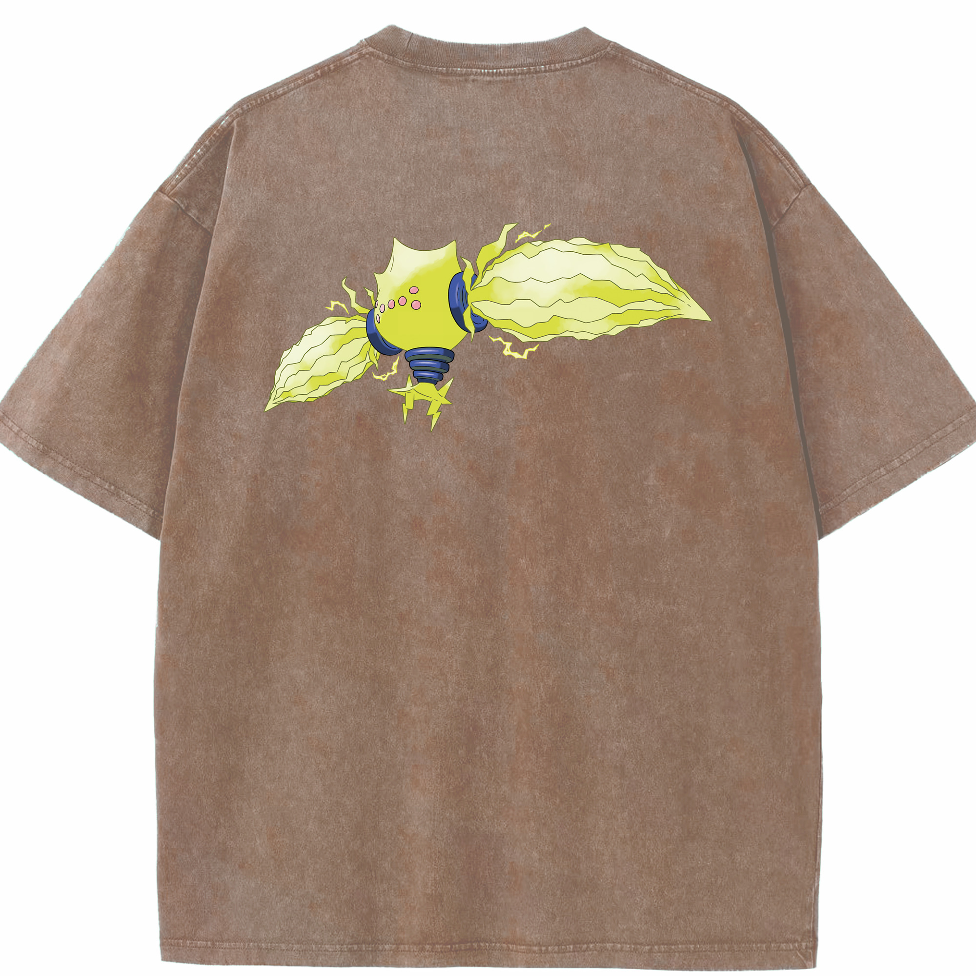 （画像用） ポケットモンスター Pokémon 綿100% ヴィンテージ風 半袖Tシャツ（背面プリント）