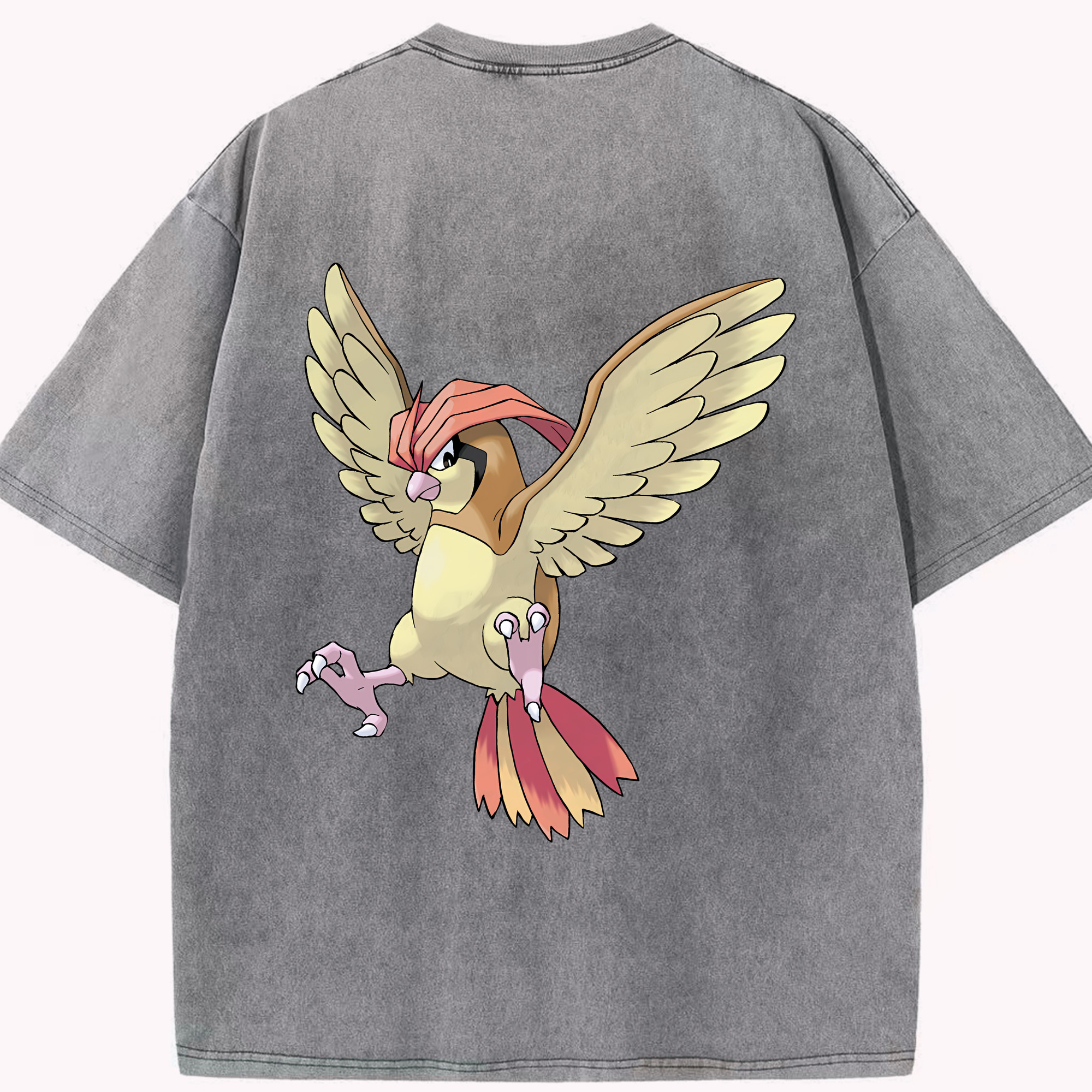 （画像用） ポケットモンスター Pokémon 綿100% ヴィンテージ風 半袖Tシャツ（背面プリント）