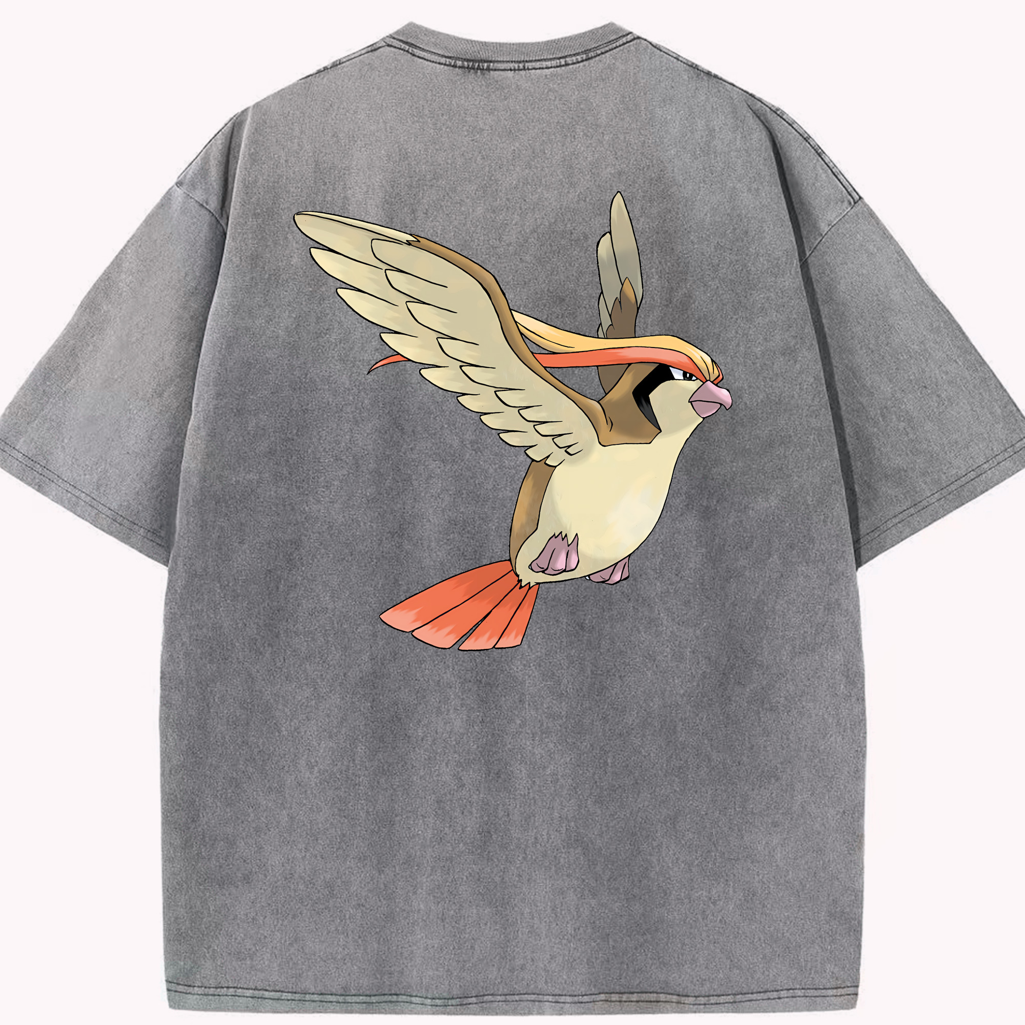 （画像用） ポケットモンスター Pokémon 綿100% ヴィンテージ風 半袖Tシャツ（背面プリント）