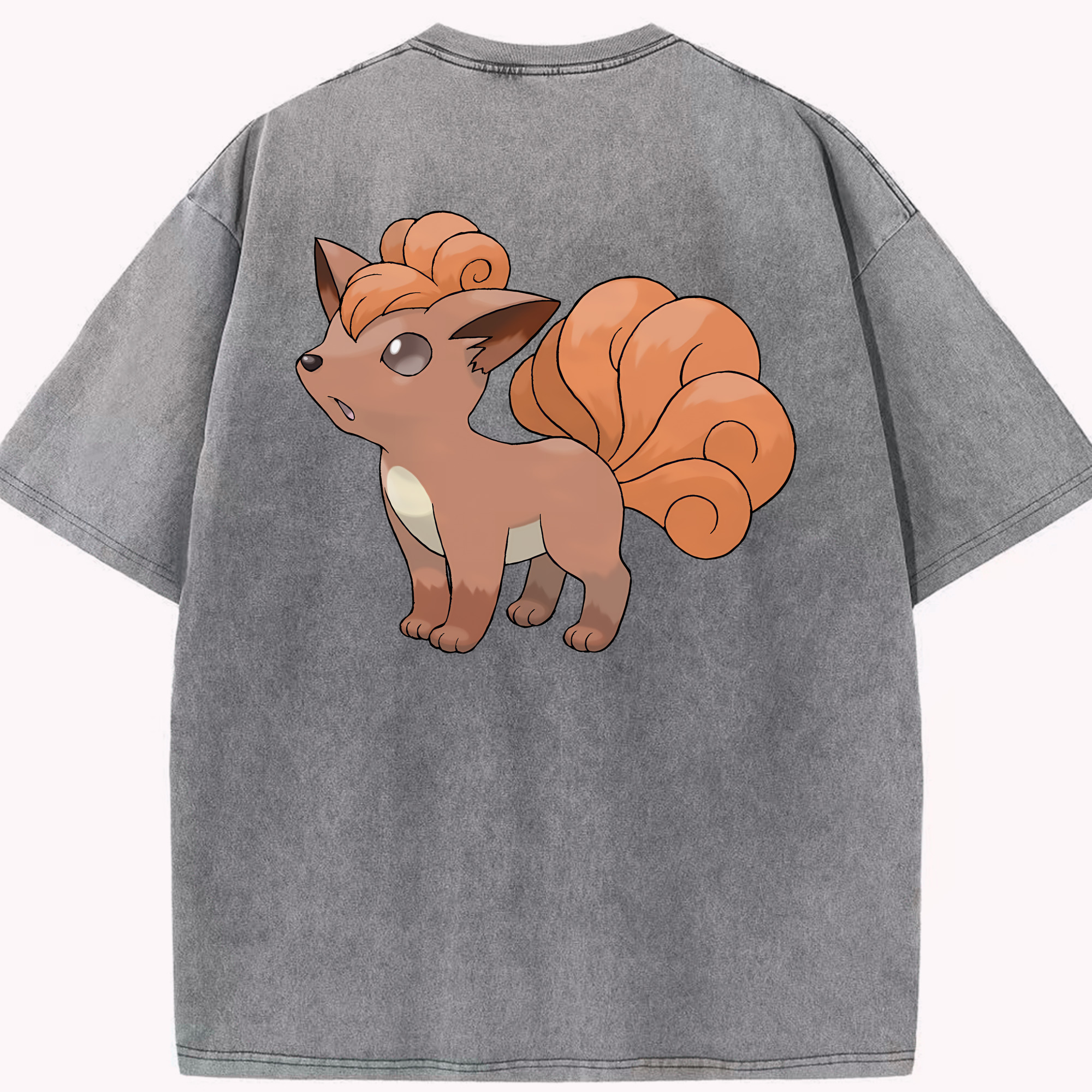 （画像用） ポケットモンスター Pokémon 綿100% ヴィンテージ風 半袖Tシャツ（背面プリント）