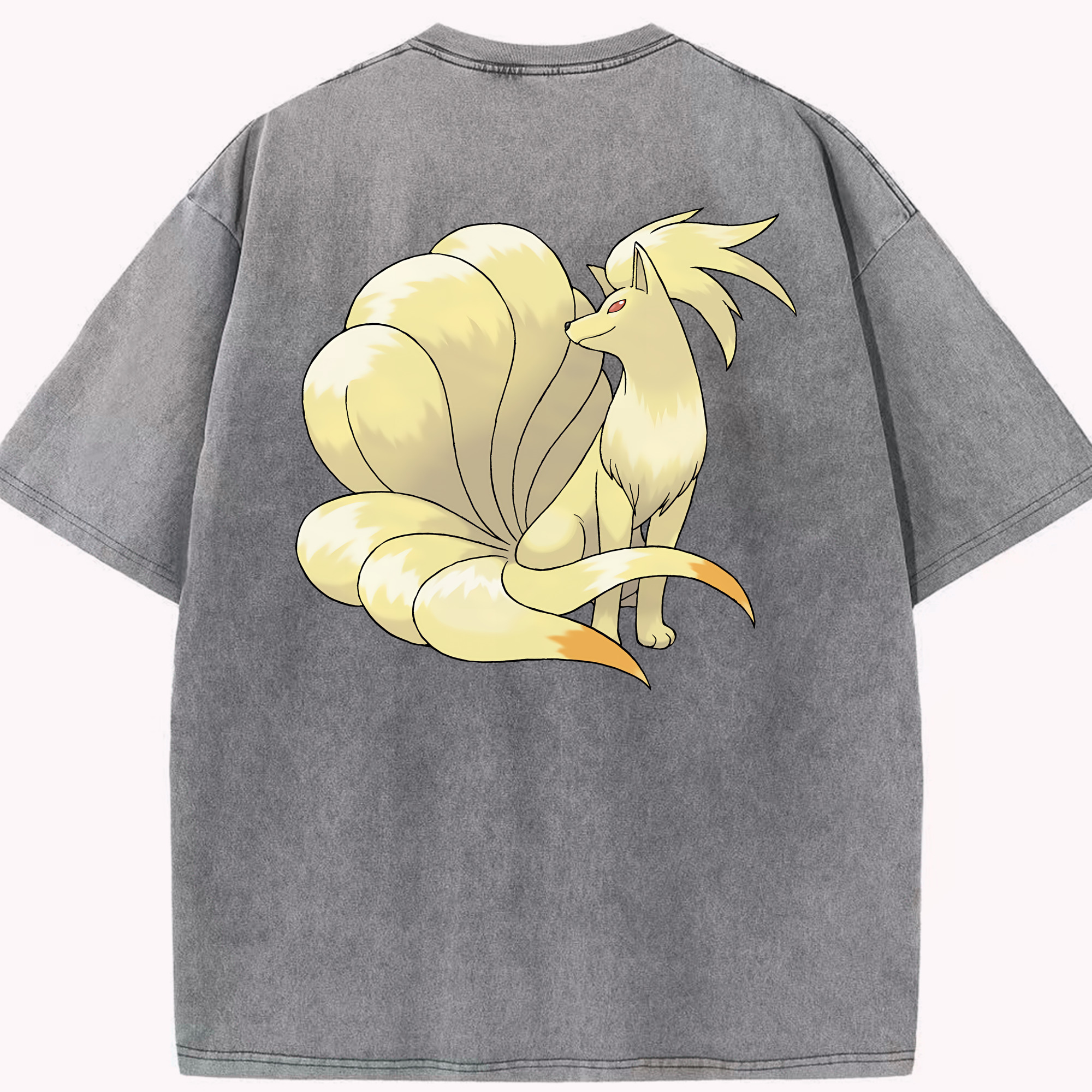 （画像用） ポケットモンスター Pokémon 綿100% ヴィンテージ風 半袖Tシャツ（背面プリント）