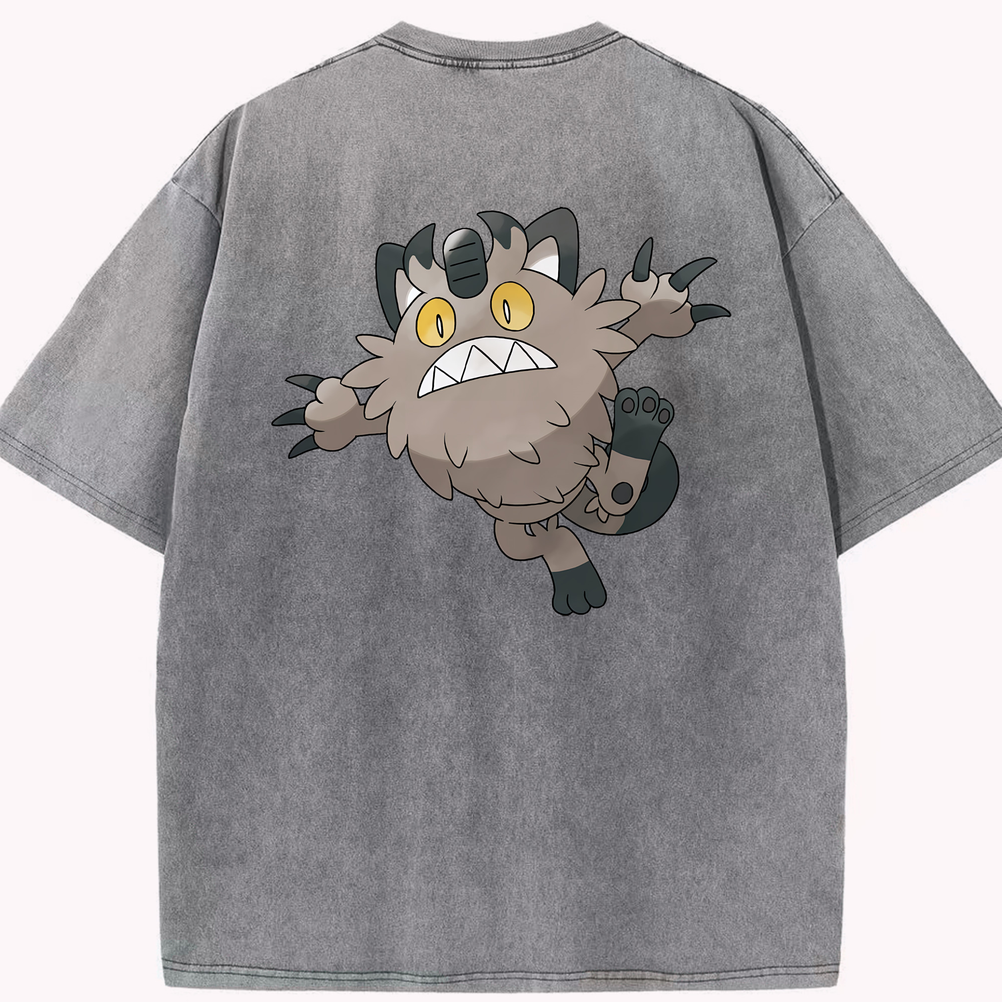 （画像用） ポケットモンスター Pokémon 綿100% ヴィンテージ風 半袖Tシャツ（背面プリント）