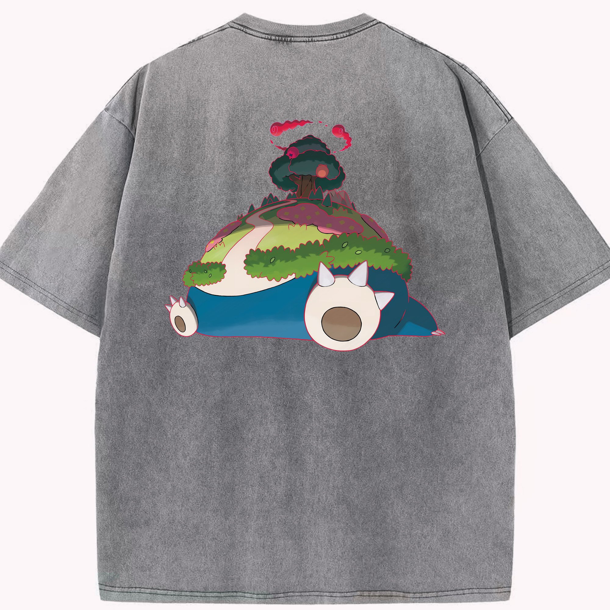 （画像用） ポケットモンスター Pokémon 綿100% ヴィンテージ風 半袖Tシャツ（背面プリント）