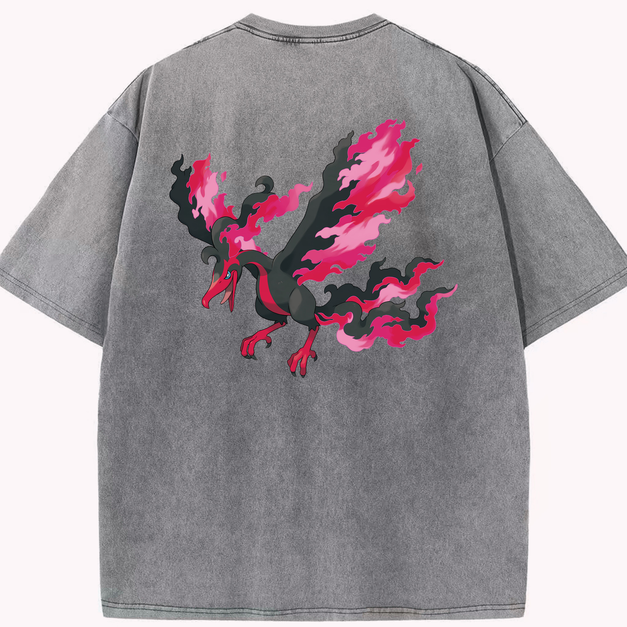 （画像用） ポケットモンスター Pokémon 綿100% ヴィンテージ風 半袖Tシャツ（背面プリント）