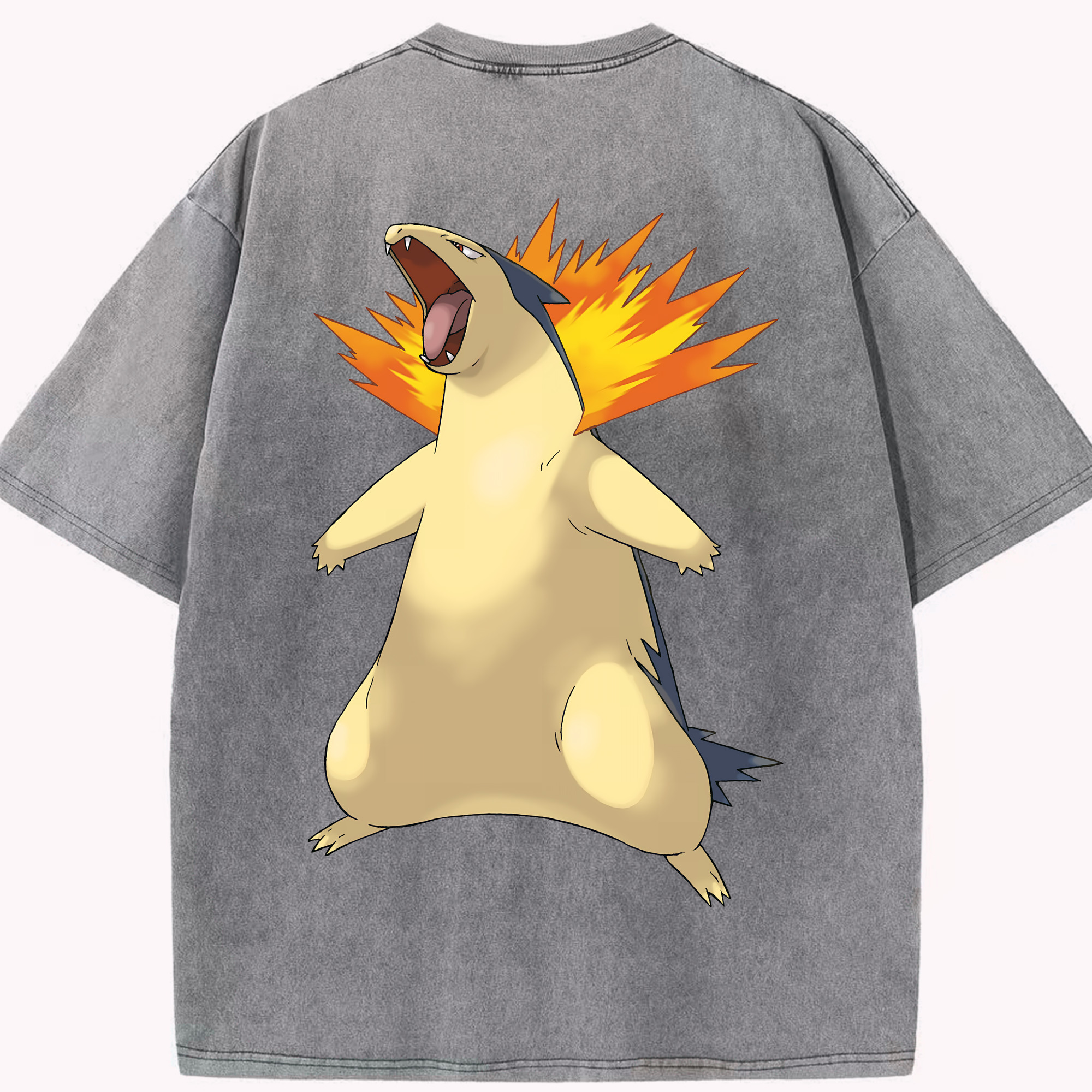 （画像用） ポケットモンスター Pokémon 綿100% ヴィンテージ風 半袖Tシャツ（背面プリント）