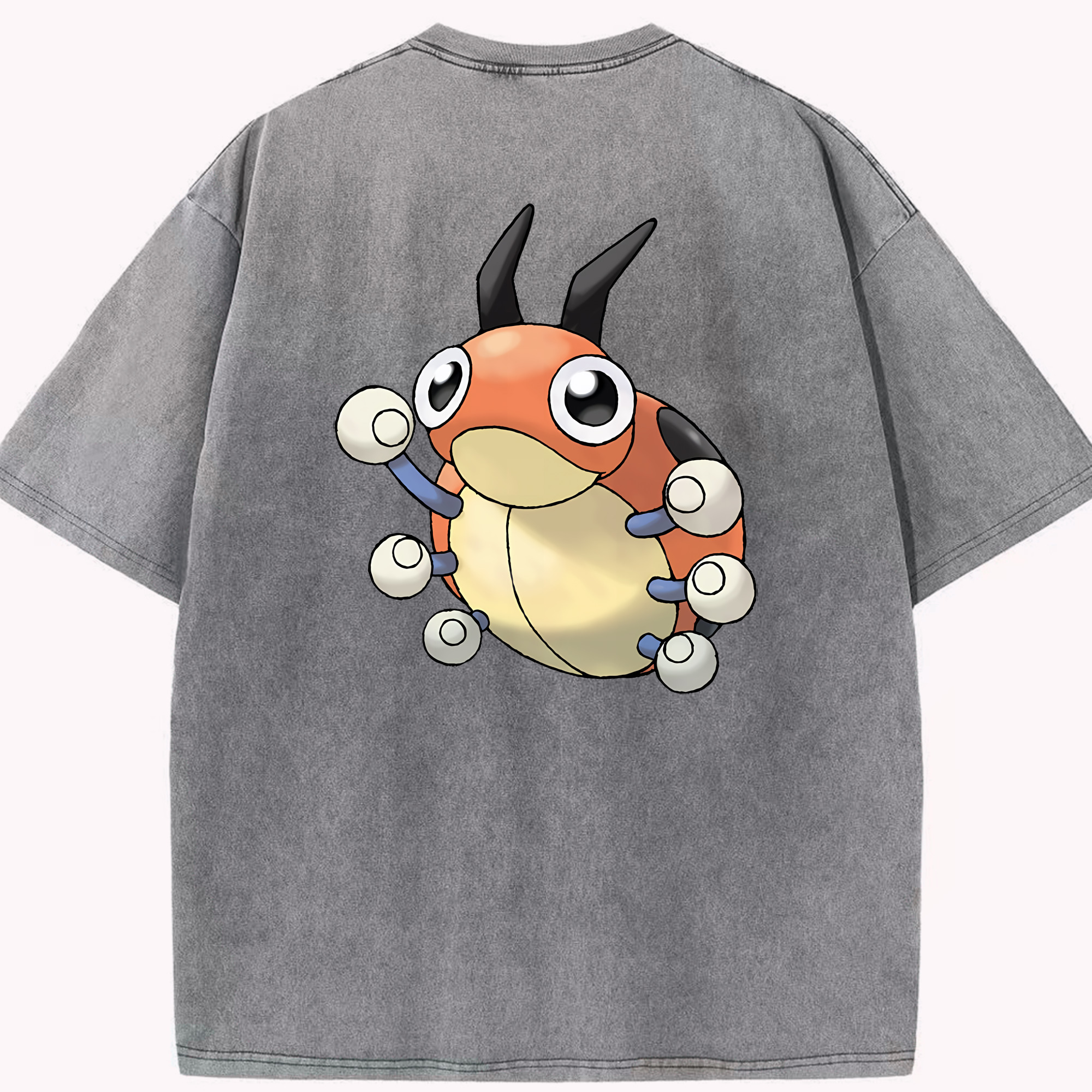 （画像用） ポケットモンスター Pokémon 綿100% ヴィンテージ風 半袖Tシャツ（背面プリント）