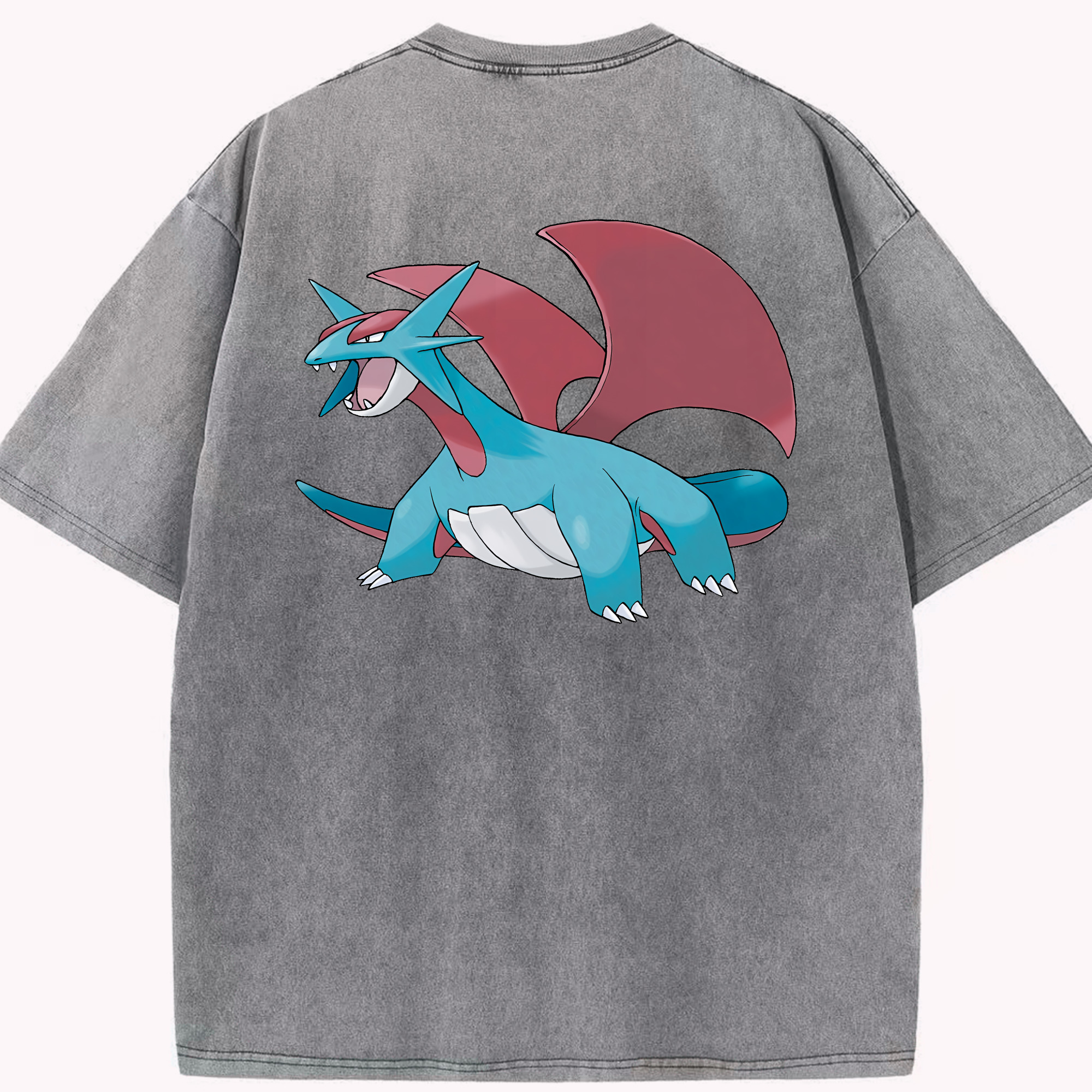 （画像用） ポケットモンスター Pokémon 綿100% ヴィンテージ風 半袖Tシャツ（背面プリント）