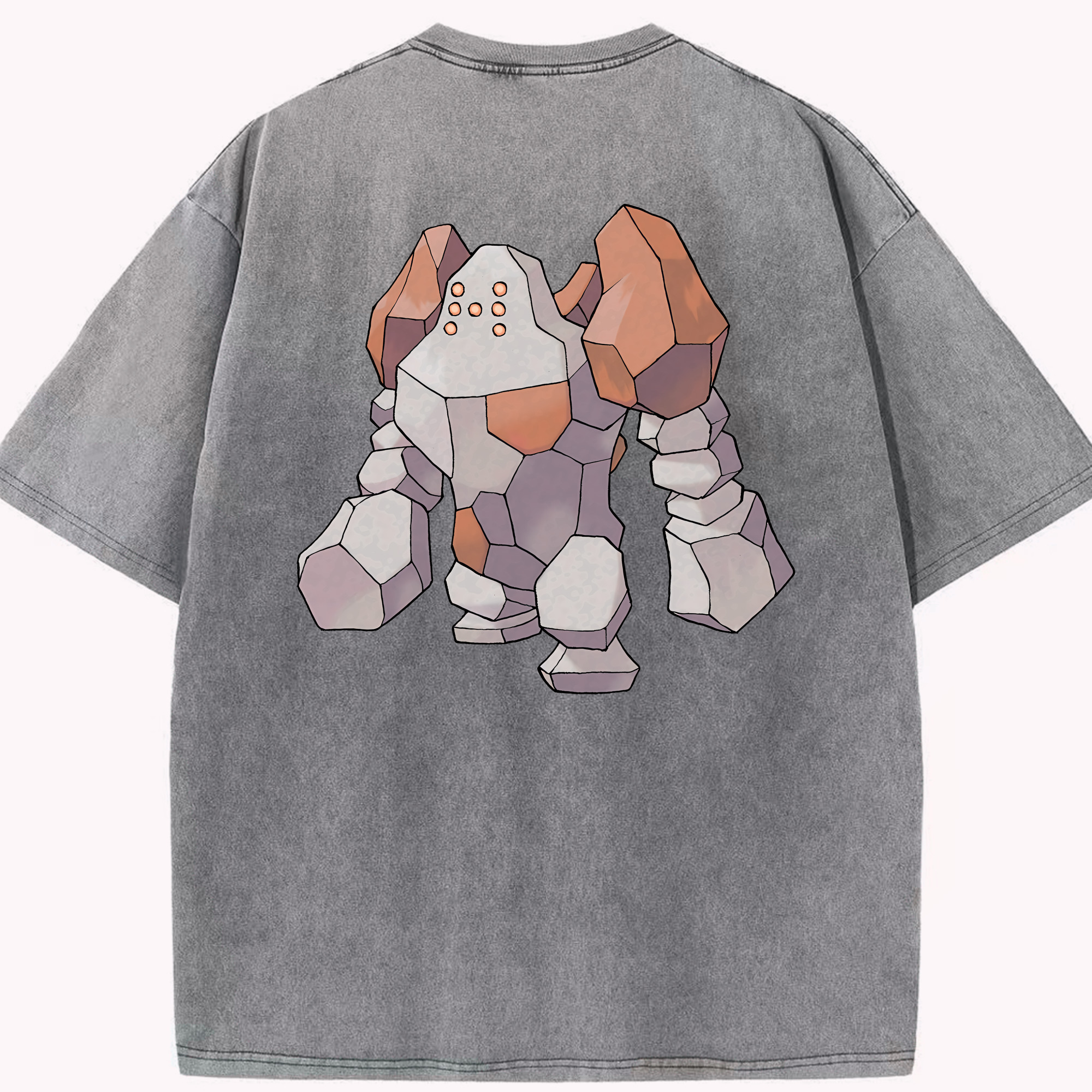 （画像用） ポケットモンスター Pokémon 綿100% ヴィンテージ風 半袖Tシャツ（背面プリント）