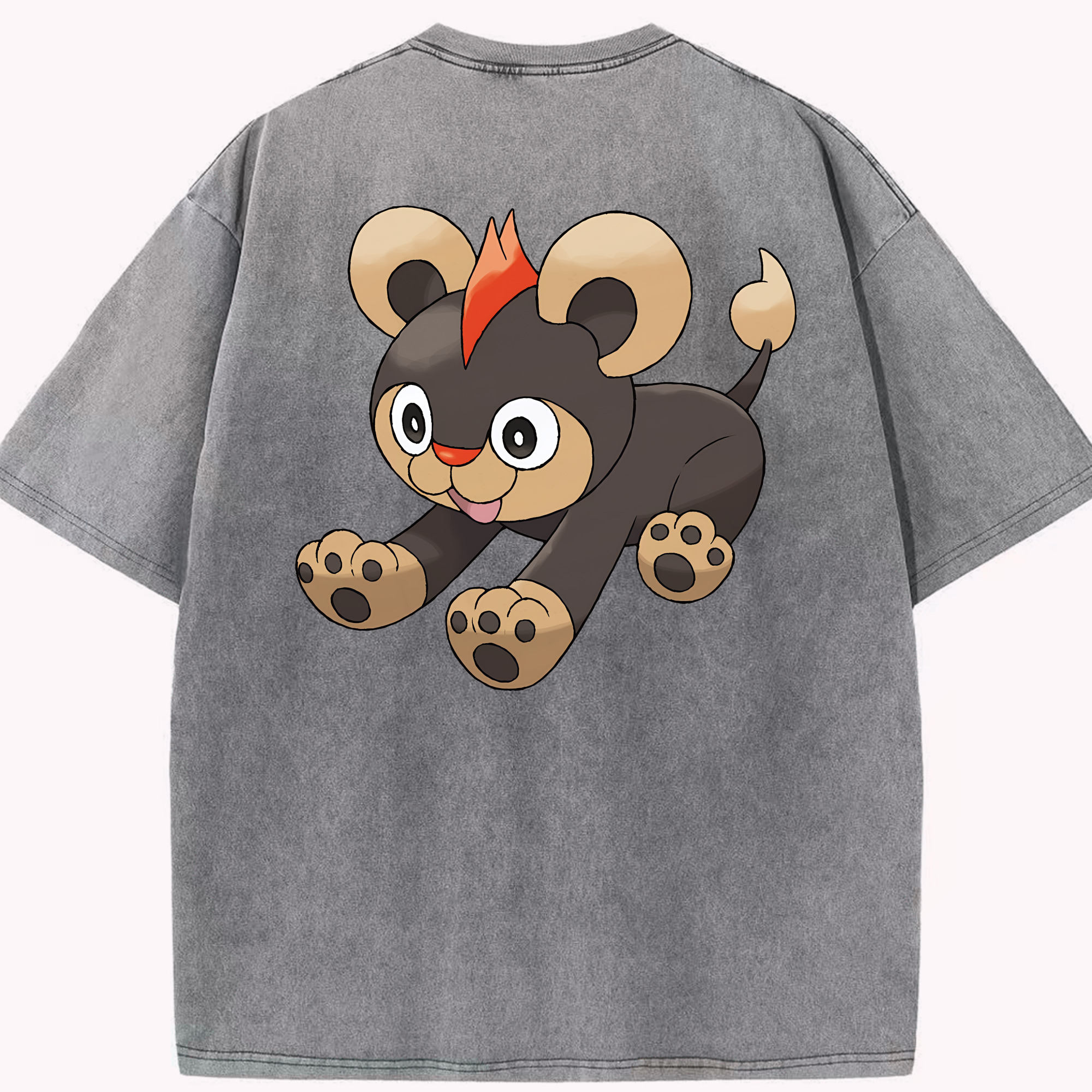 （画像用） ポケットモンスター Pokémon 綿100% ヴィンテージ風 半袖Tシャツ（背面プリント）