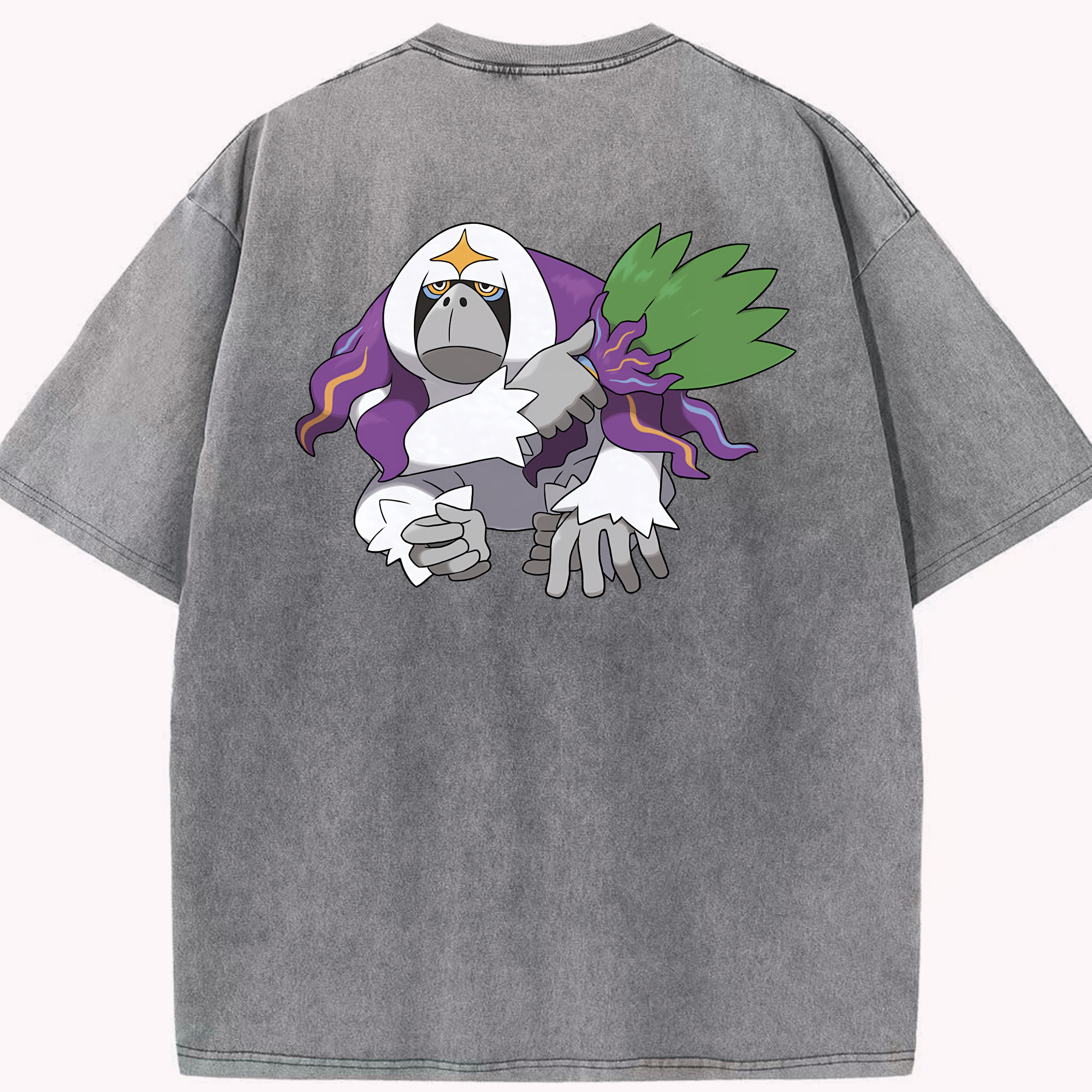 （画像用） ポケットモンスター Pokémon 綿100% ヴィンテージ風 半袖Tシャツ（背面プリント）