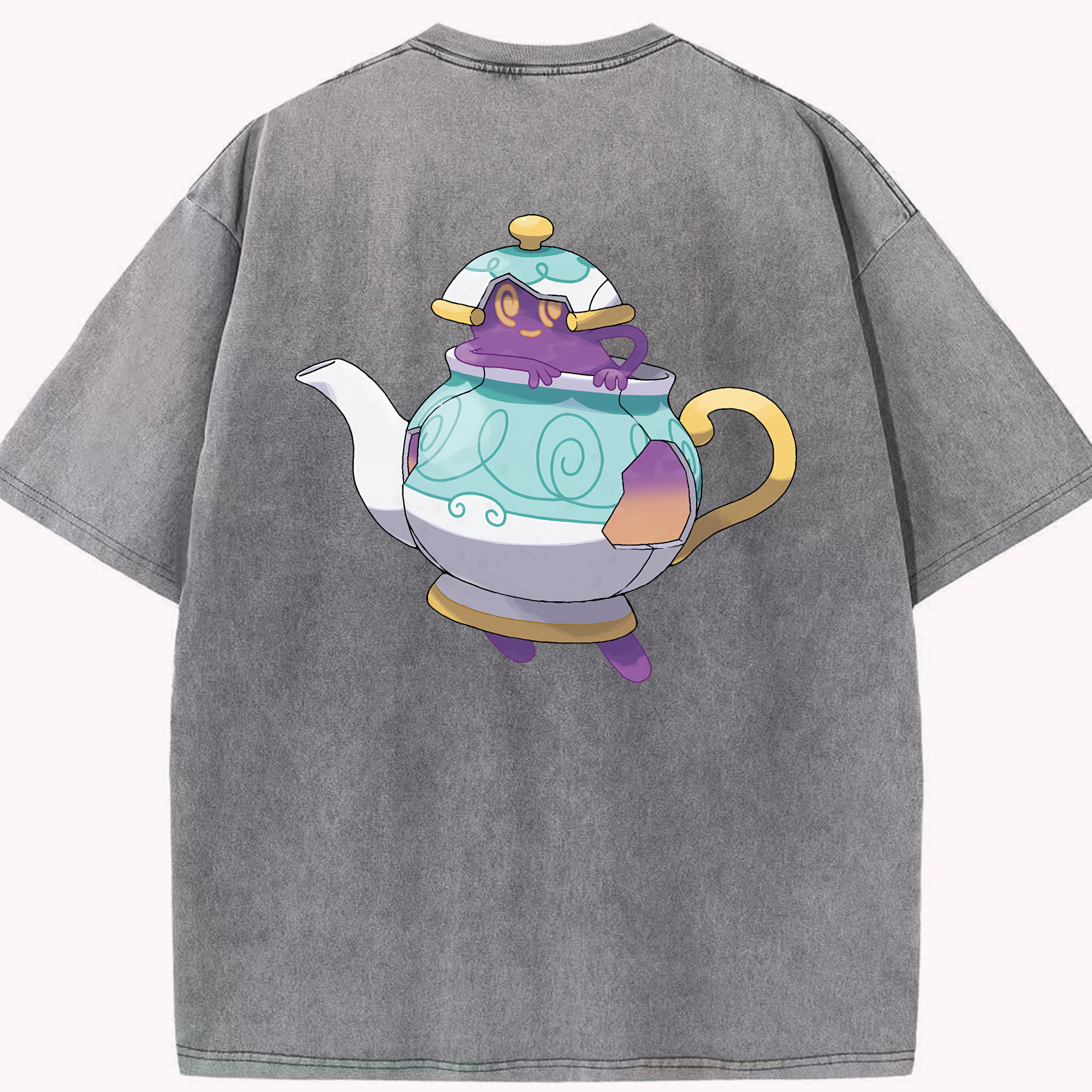 （画像用） ポケットモンスター Pokémon 綿100% ヴィンテージ風 半袖Tシャツ（背面プリント）