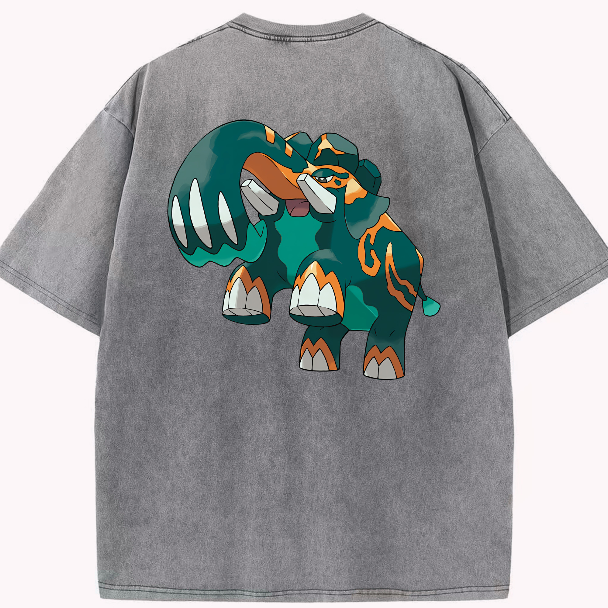 （画像用） ポケットモンスター Pokémon 綿100% ヴィンテージ風 半袖Tシャツ（背面プリント）
