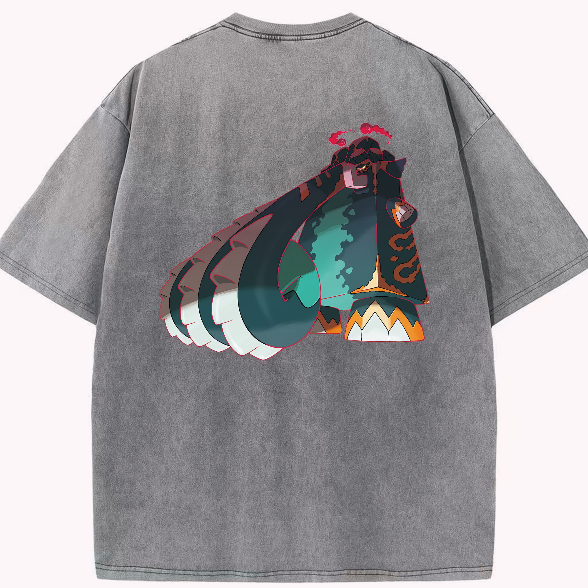 （画像用） ポケットモンスター Pokémon 綿100% ヴィンテージ風 半袖Tシャツ（背面プリント）