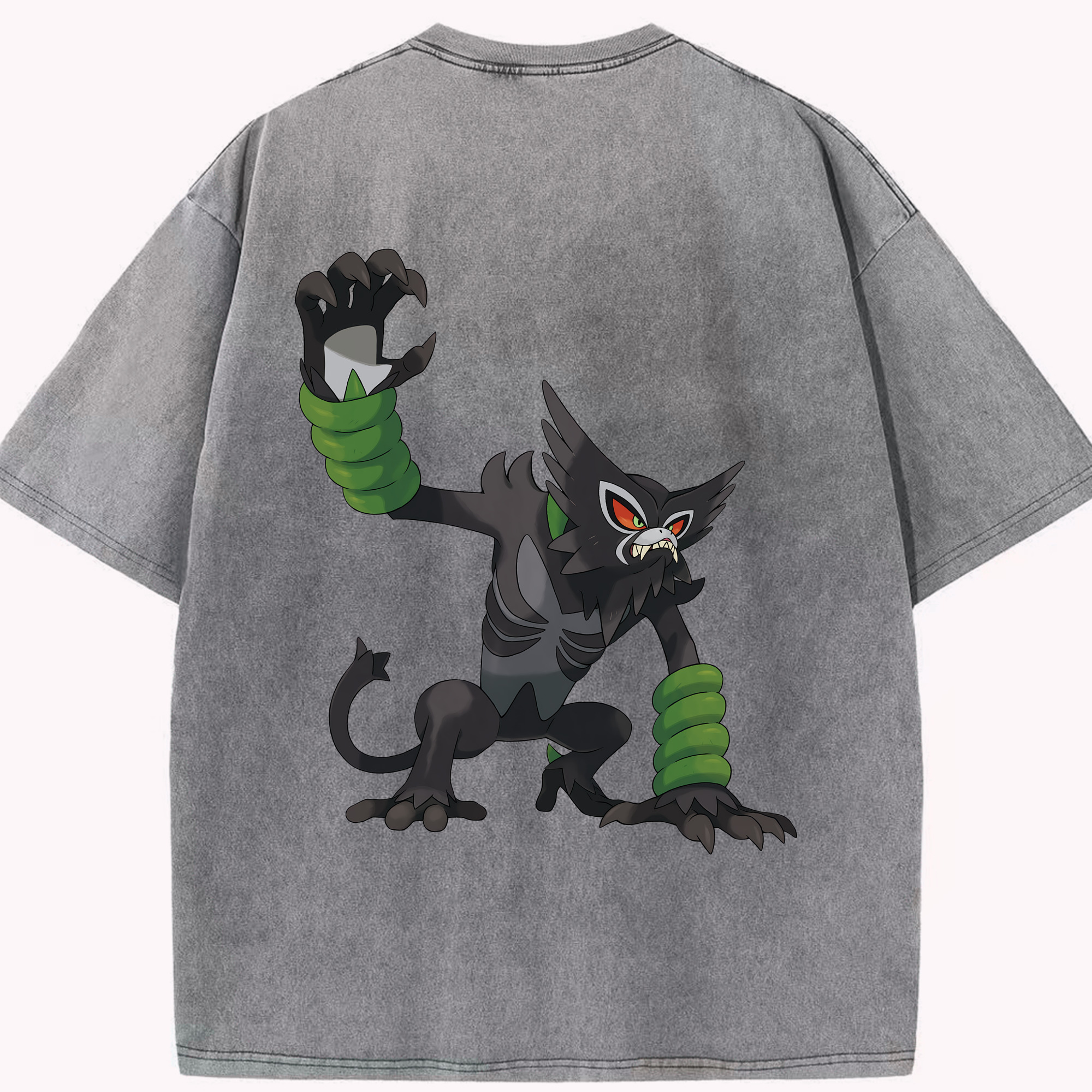 （画像用） ポケットモンスター Pokémon 綿100% ヴィンテージ風 半袖Tシャツ（背面プリント）