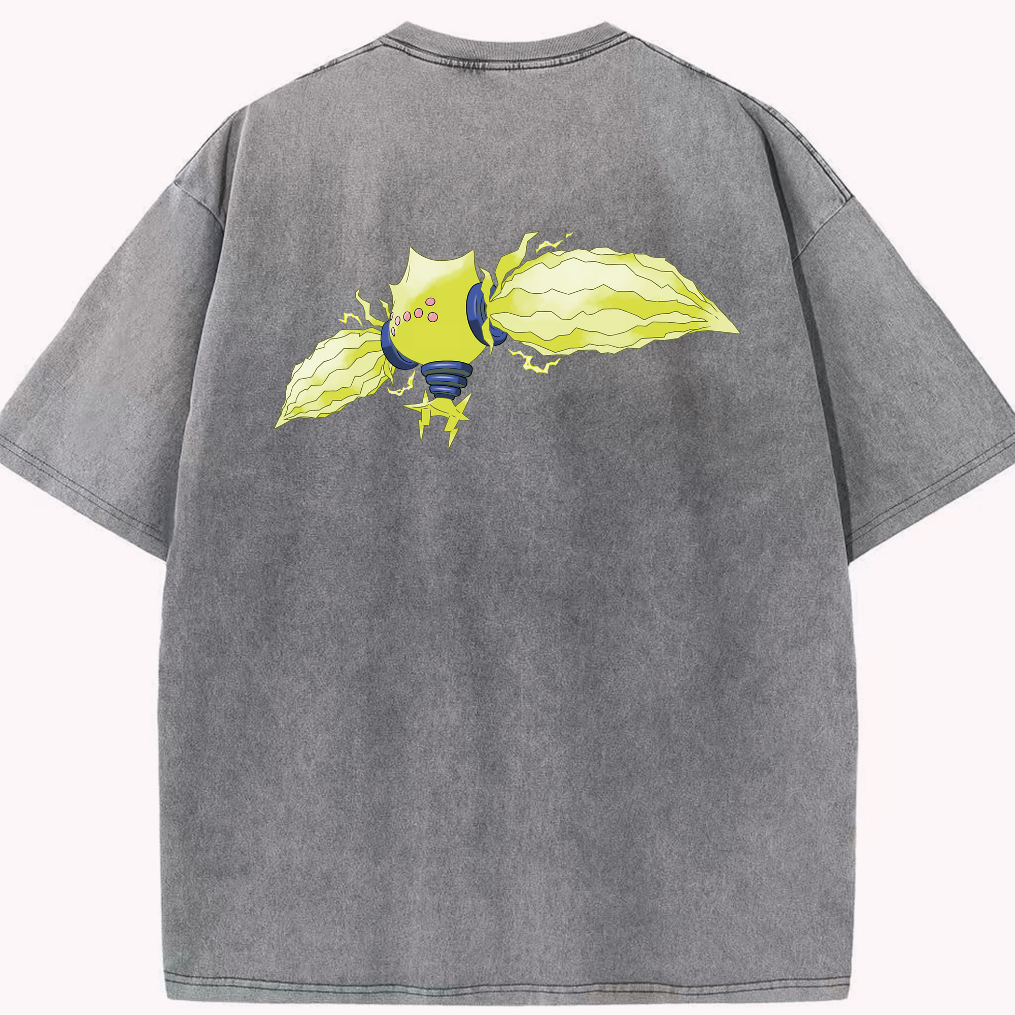 （画像用） ポケットモンスター Pokémon 綿100% ヴィンテージ風 半袖Tシャツ（背面プリント）